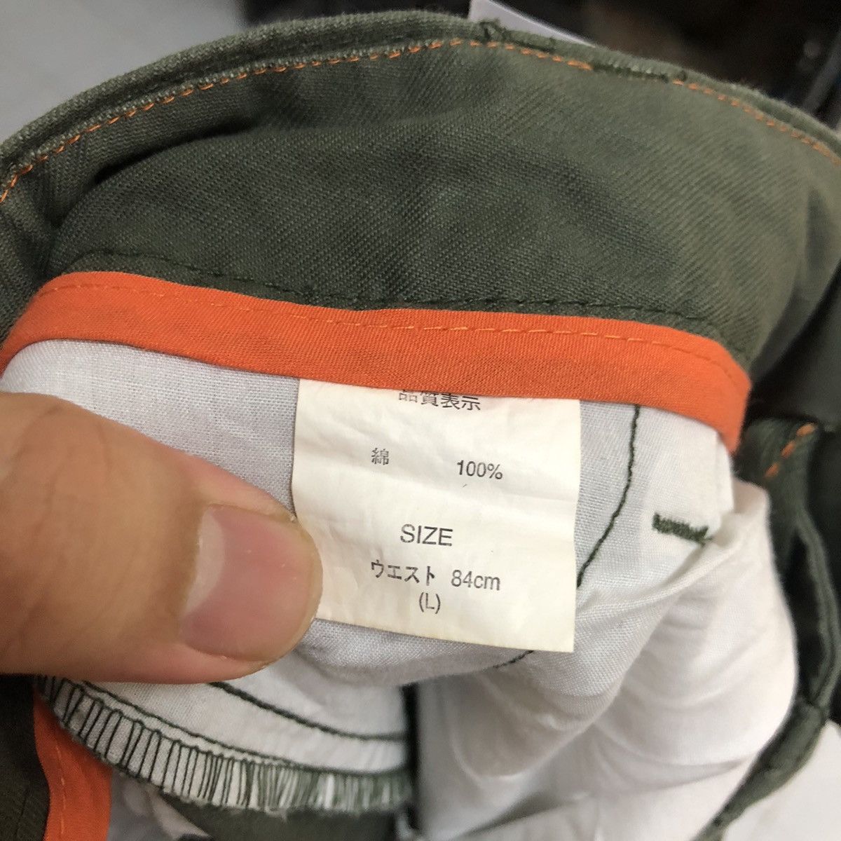 Japanese Brand Asna Dispec utility Green Cargo Multipocket Pants #A2435 Size US 33 - 21 Thumbnail
