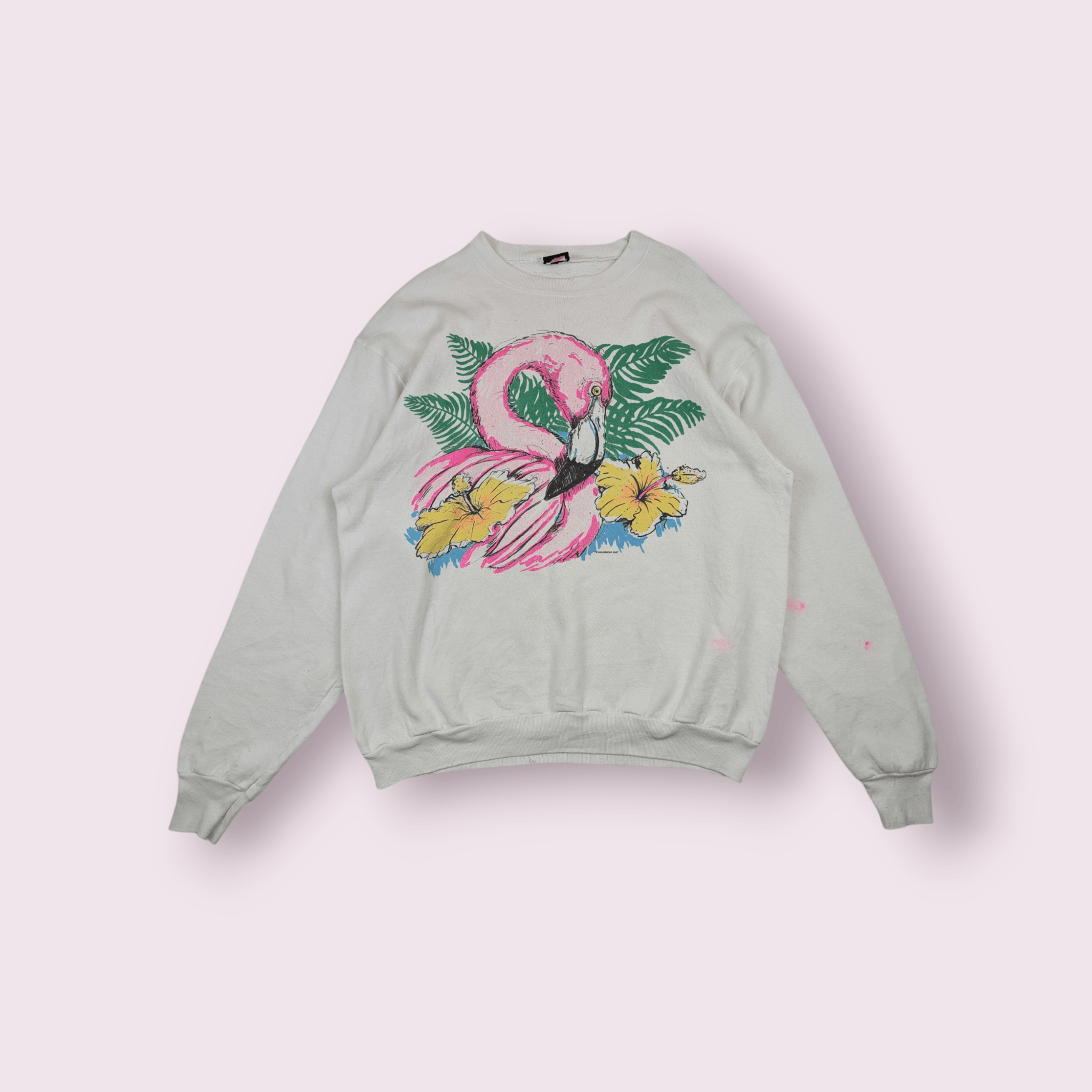 Vintage Vintage 90's ANIMAL Swan Flower Jumper Sweatshirt Size US XL / EU 56 / 4 - 1 Thumbnail
