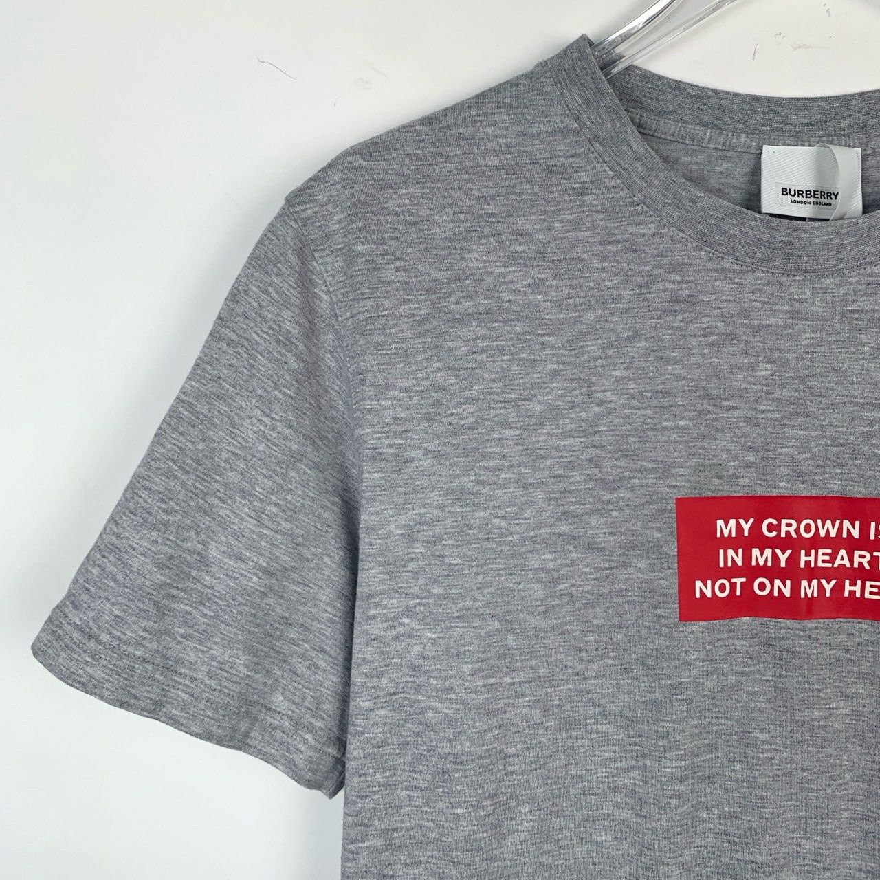 Burberry Burberry Grey Logo Print Cotton T-Shirt (Size S) Size US S / EU 44-46 / 1 - 7 Thumbnail