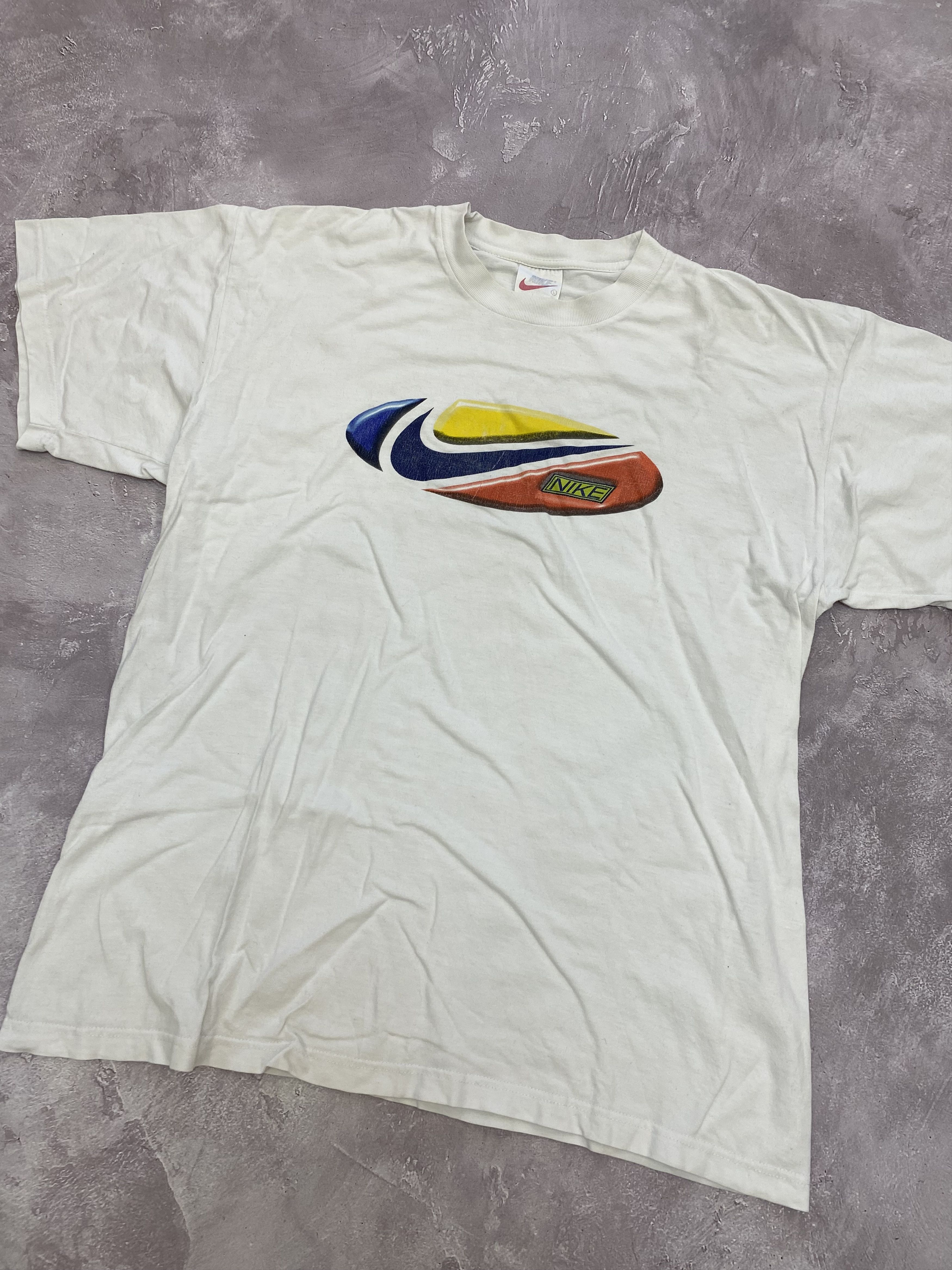 Nike × Vintage Vintage Nike Big Swoosh Tee Size US L / EU 52-54 / 3 - 2 Thumbnail