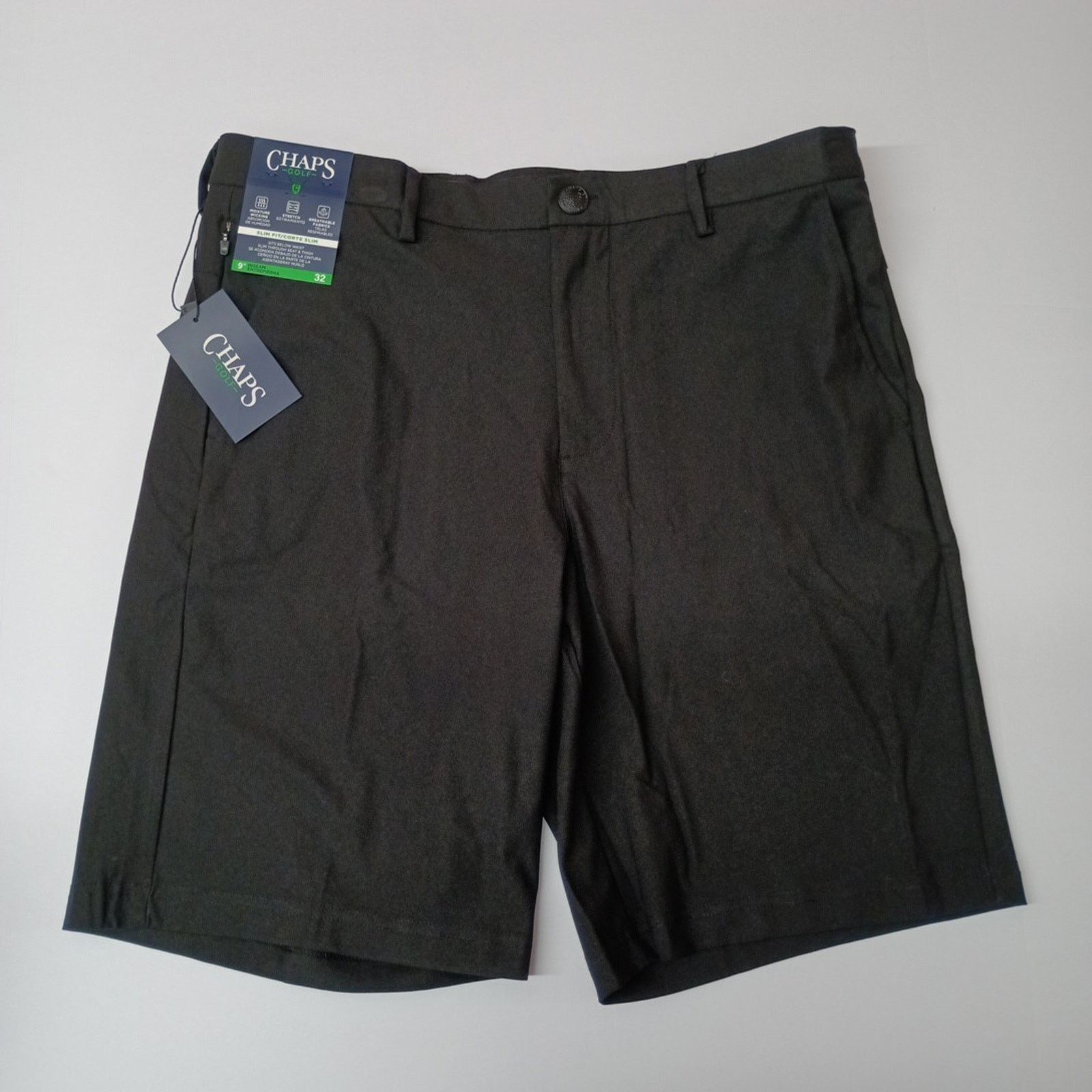 Chaps Chaps Golf Shorts Men's 32 Black Slim Fit 9" Inseam Stretch Size US 32 / EU 48 - 1 Thumbnail
