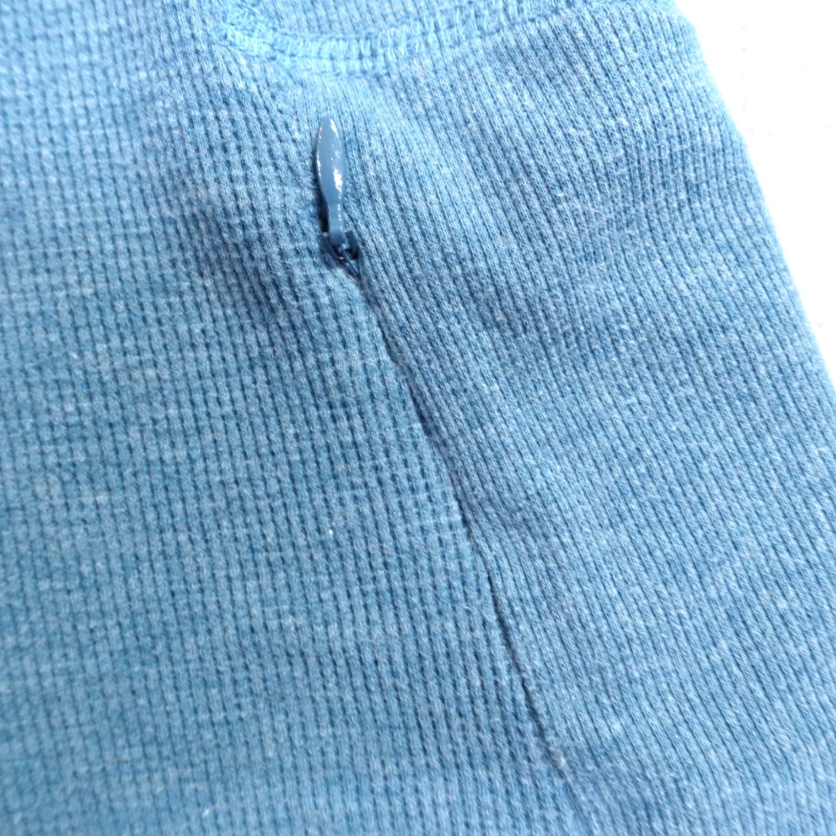 Vintage Title Nine Womens Sweater Medium Blue Ribbed Thermal Hoodie Size M / US 6-8 / IT 42-44 - 3 Thumbnail