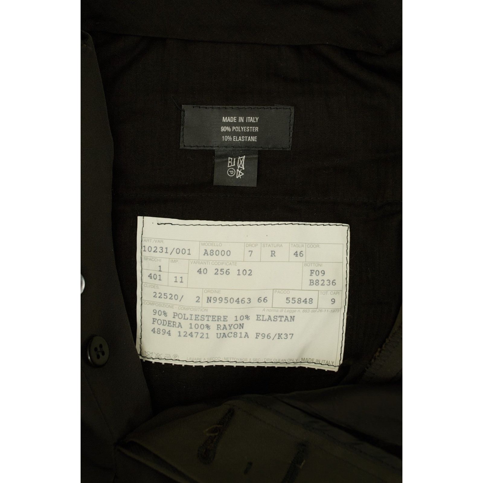 Prada Black Nylon Suit Size 46R - 6 Thumbnail