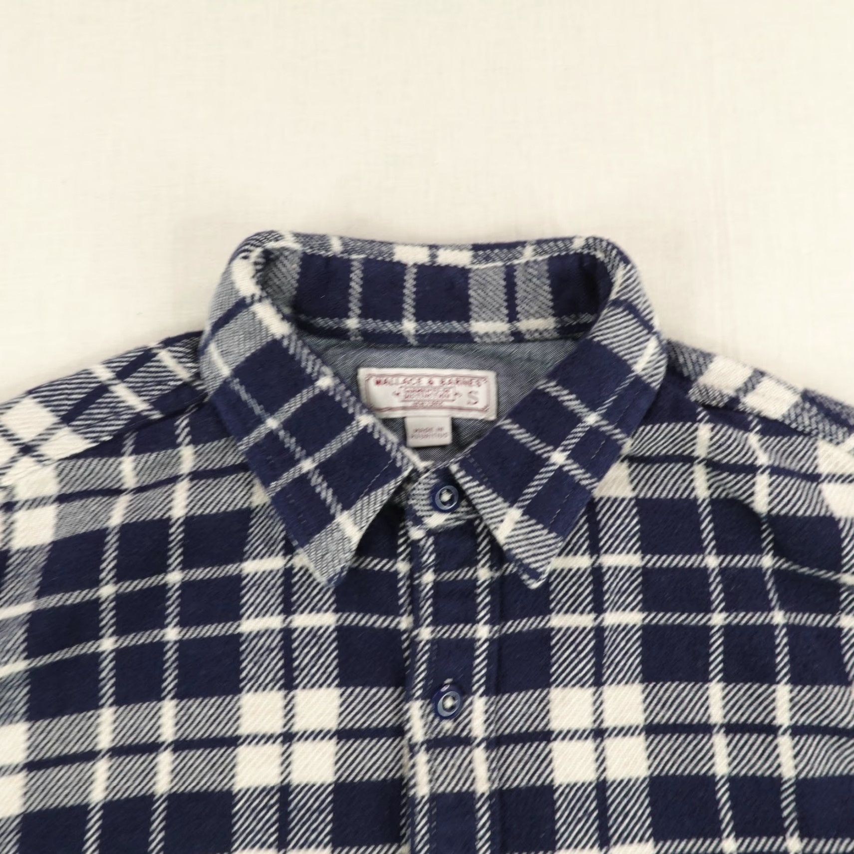 Wallace & Barnes VINTAGE Wallace & Barnes Shirt Mens Small Blue Plaid Flannel Button-Up Classic Outdoor Size US S / EU 44-46 / 1 - 2 Thumbnail