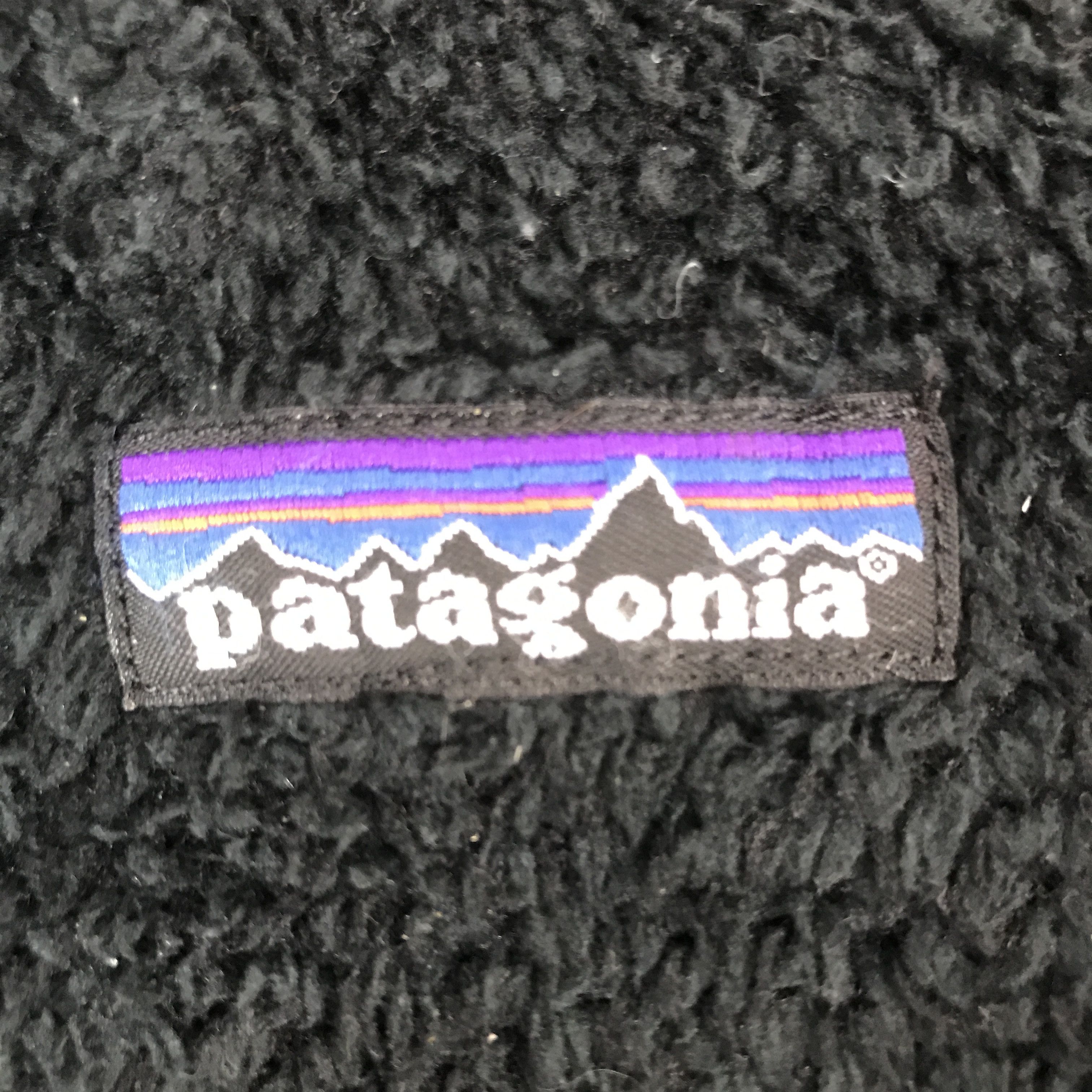 Patagonia × Vintage Vintage Patagonia Sherpa Fleece Black design zipper Jacket Size US XL / EU 56 / 4 - 9 Thumbnail