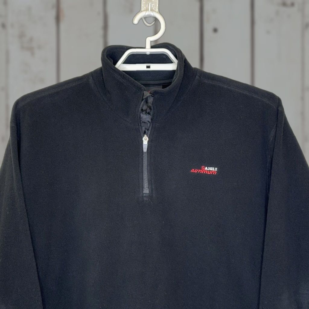 Aigle AIGLE ATIMUM Men's Fleece Jacket 2XL Black 1/4 Zip Pullover Casual Active Jacket Size US XXL / EU 58 / 5 - 1 Thumbnail