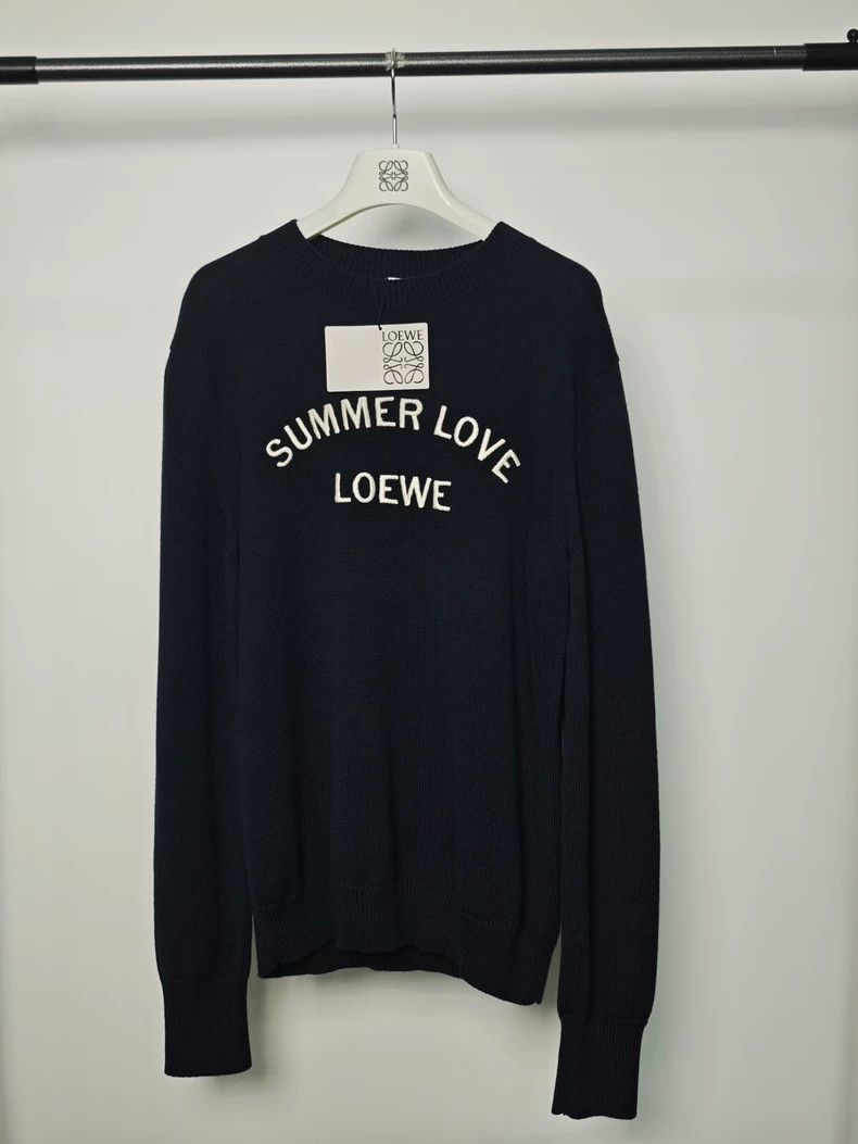 Loewe LOEWE Embroidered Logo round neck wool sweater Size S / US 4 / IT 40 - 1 Thumbnail