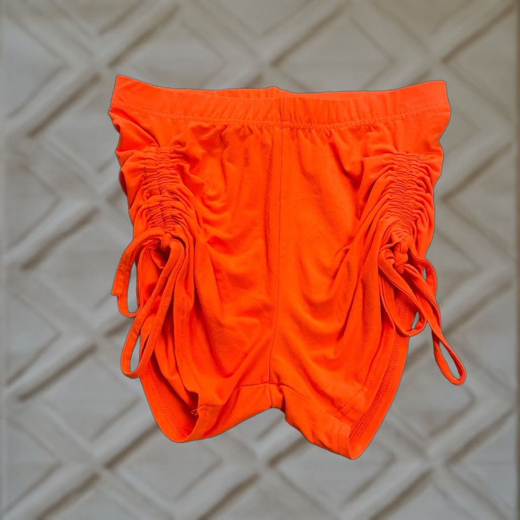 Vintage Rosee Roma Concept Active Shorts Women Medium Orange Yoga Bike Side Ties 26x3.5 Size 32" / US 10 / IT 46 - 1 Thumbnail
