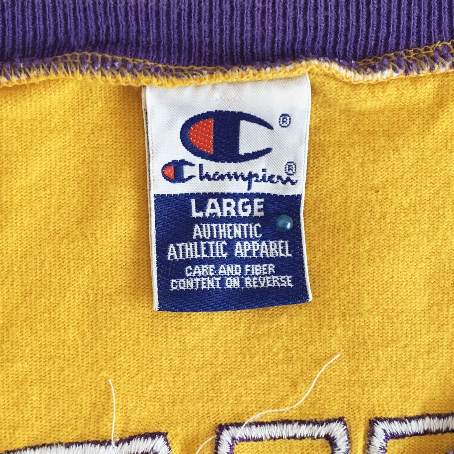 Champion RARE Vintage 90s CHAMPION Lakers Warm Up Shirt Kobe Bryant Size US L / EU 52-54 / 3 - 11 Thumbnail