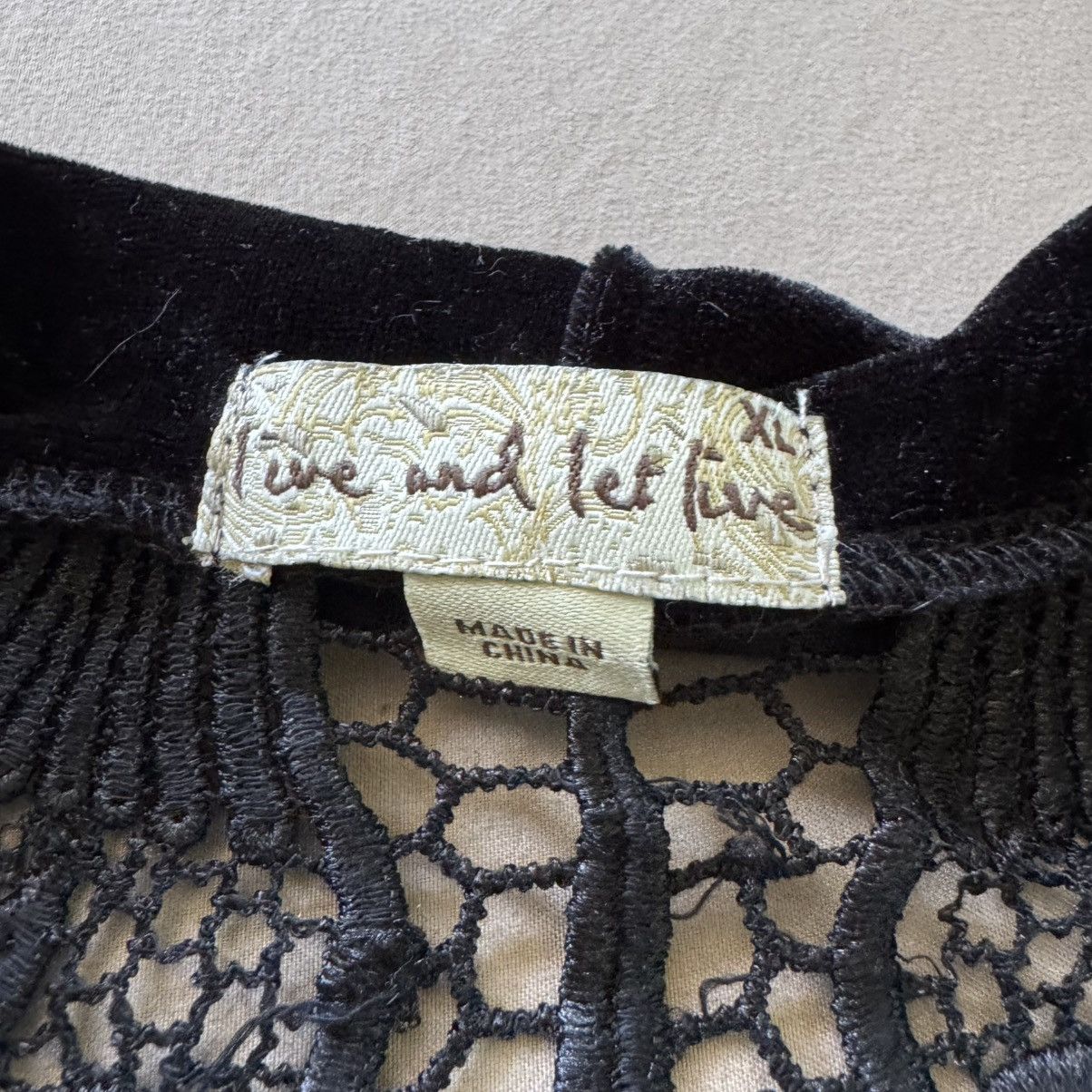 Other Y2K One World Gothic Velvet Lace Open Front Cardigan Size XL / US 12-14 / IT 48-50 - 5 Thumbnail