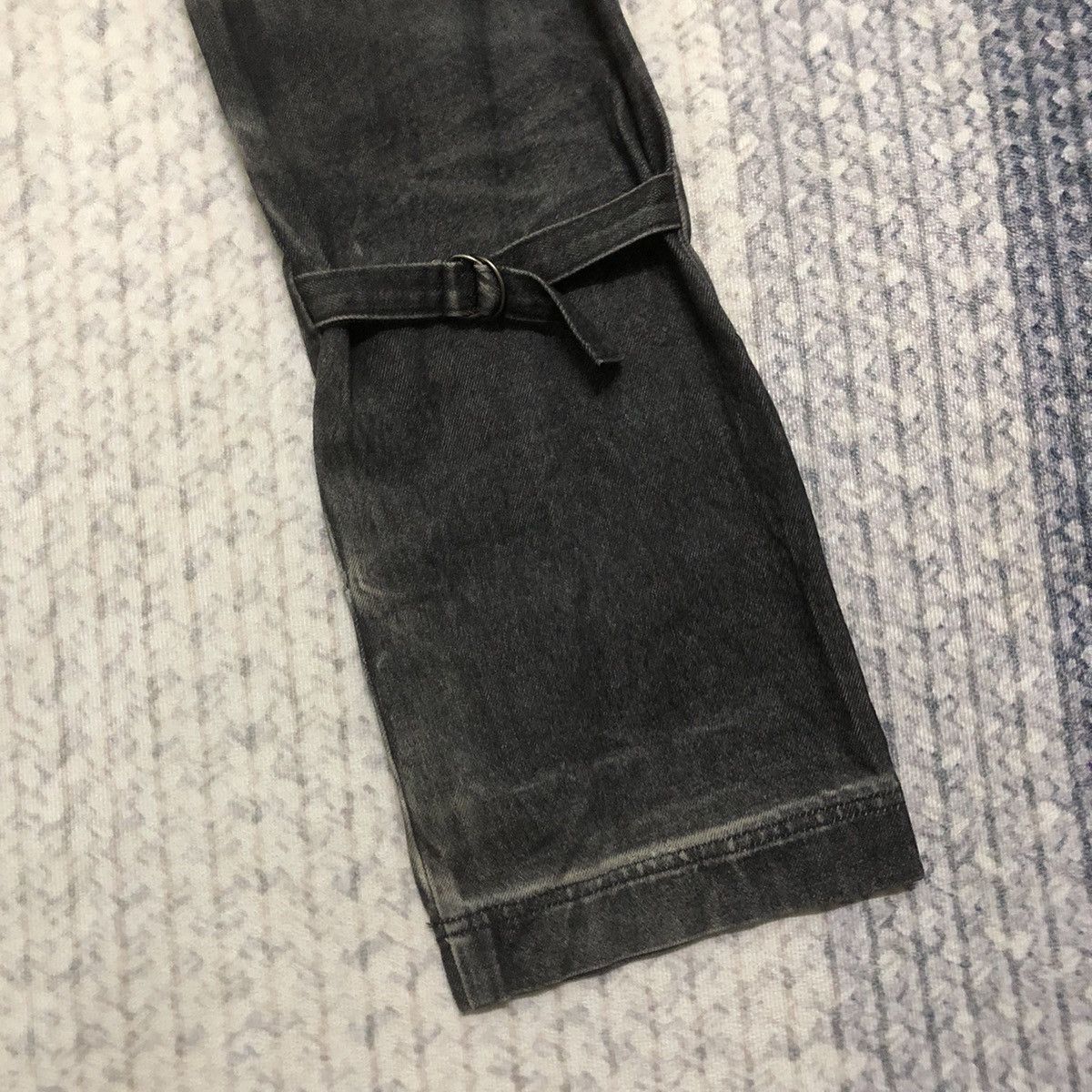 Rare Distressed Japanese Brand Punk Bondage Flare Jeans