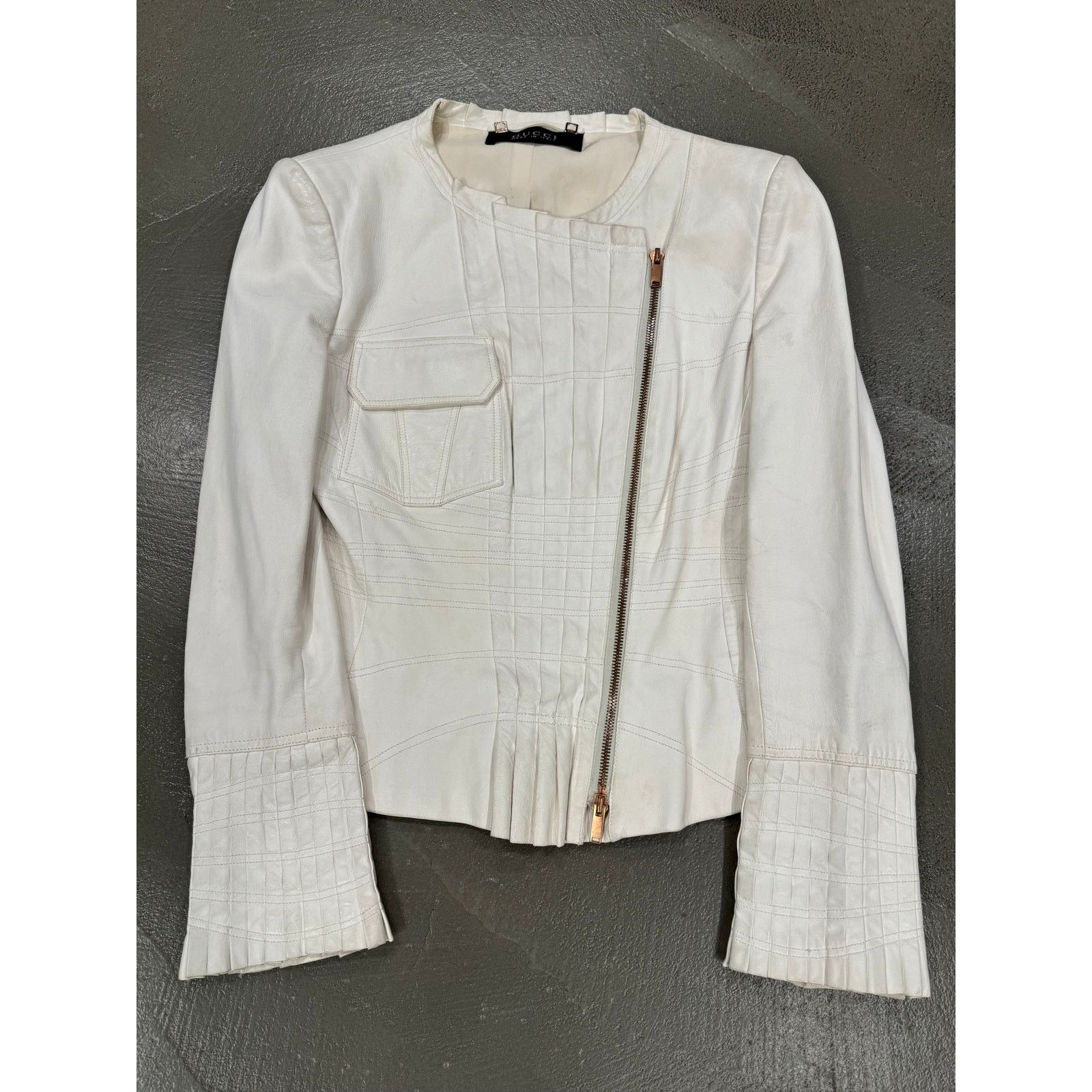 Gucci S/S 2004 Gucci by Tom Ford paneled leather jacket Size US S / EU 44-46 / 1 - 1 Thumbnail