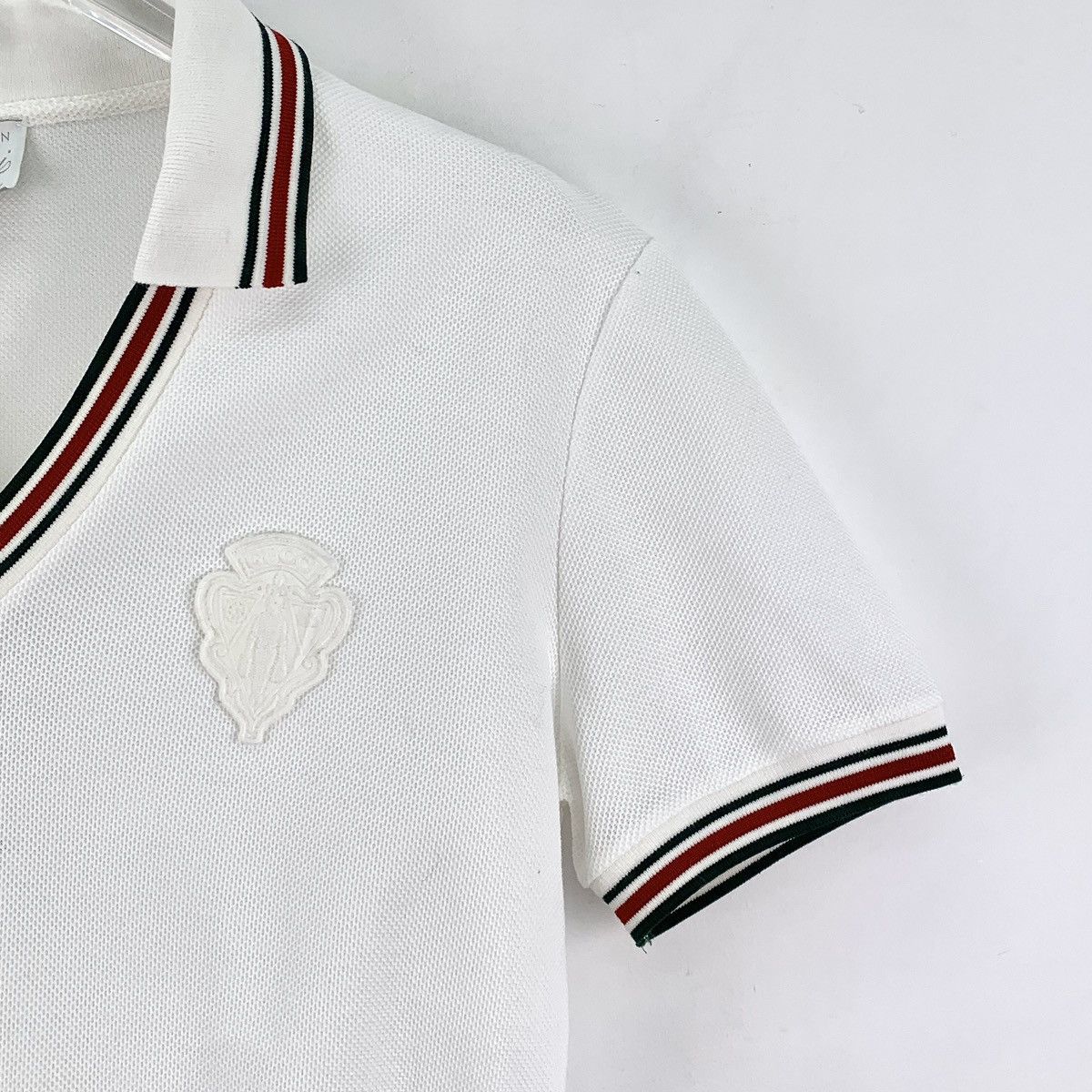 Gucci Gucci White Piqué Stripe Short Sleeve Cotton Dress K26WX Size M / US 6-8 / IT 42-44 - 3 Thumbnail
