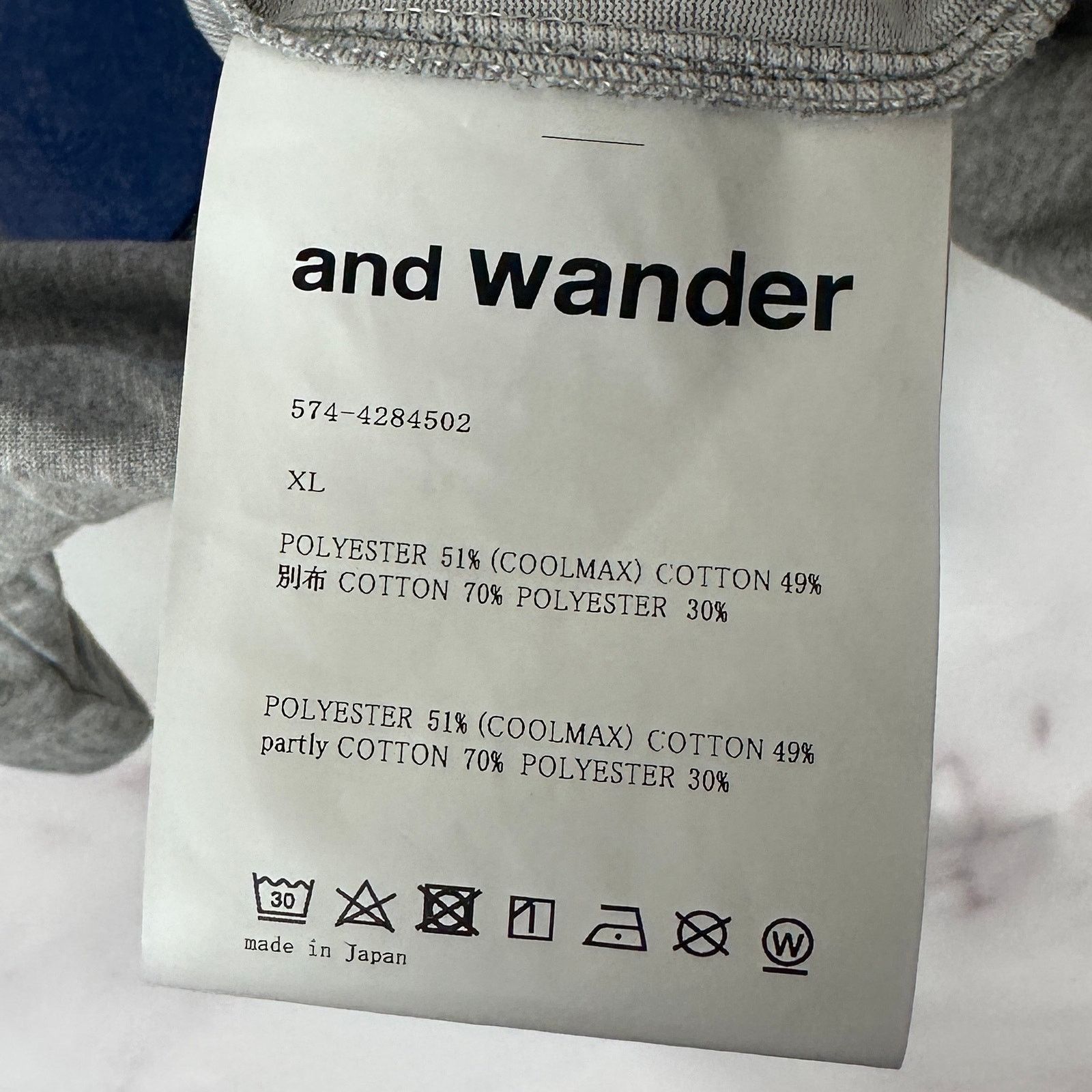 And Wander × HIDDEN Grey Fuji Pocket Tee Size US XL / EU 56 / 4 - 7 Thumbnail