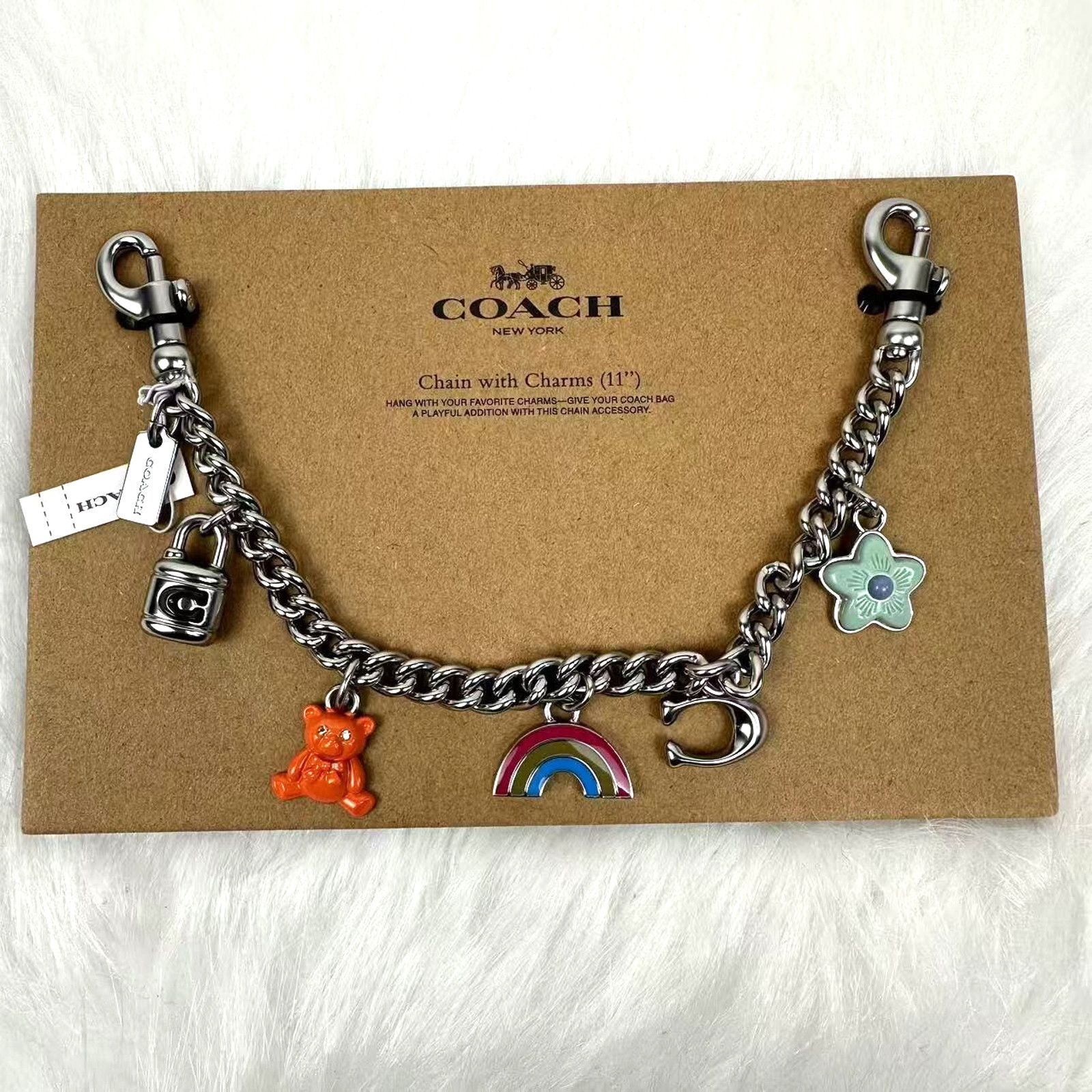 Coach Coach Silver Swagger Chain With Charms CW662 NWT Size ONE SIZE - 1 Thumbnail