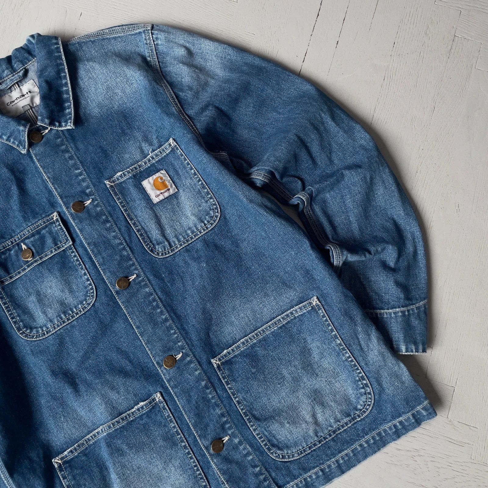 Carhartt Carhartt WIP Michigan Denim Jacket Chore Coat Size US M / EU 48-50 / 2 - 3 Thumbnail