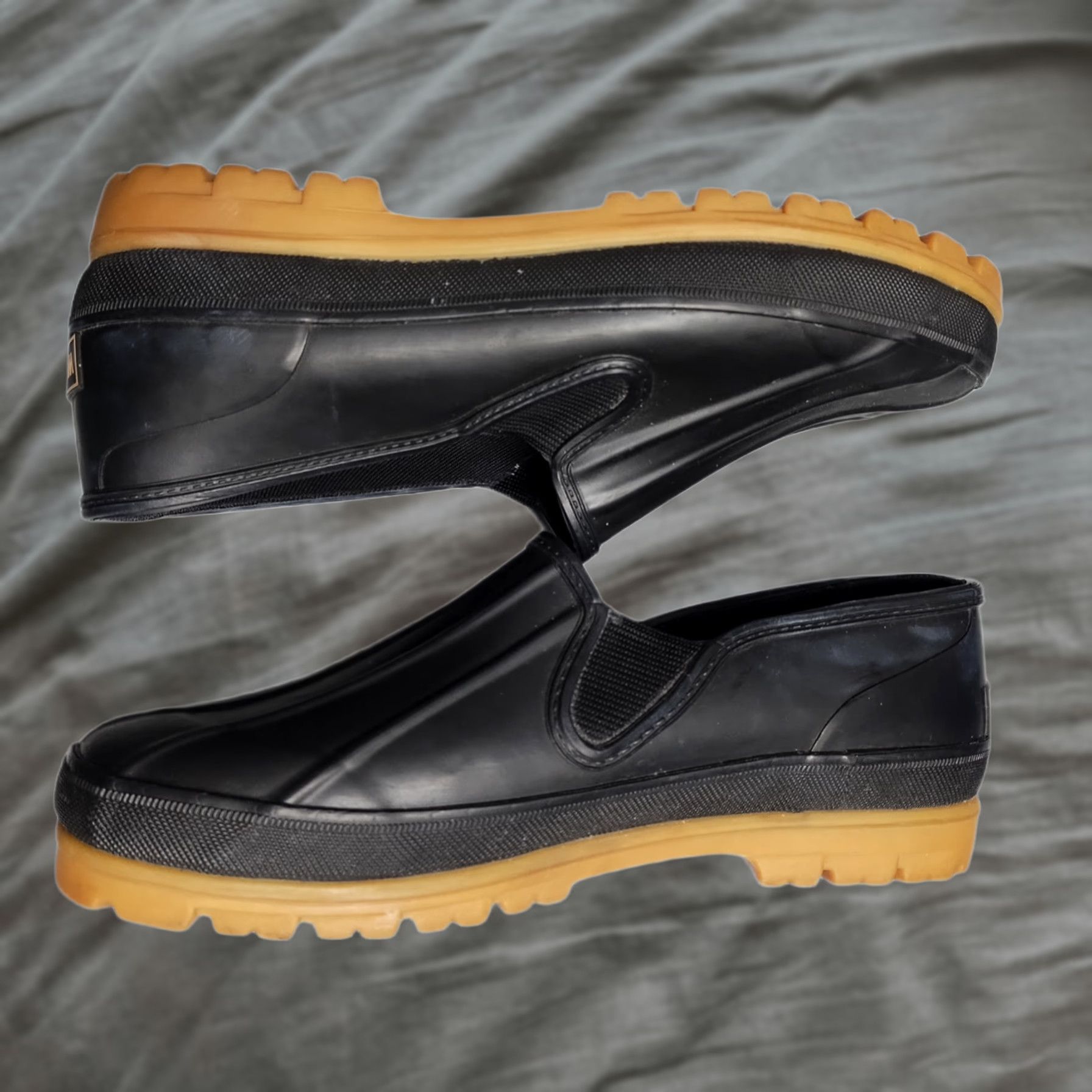 Vintage Woodstock Boots Womens Size 7M Black Rubber Sole Slip On Comfort Steel Shank Bootie Size US 7 / IT 37 - 1 Thumbnail