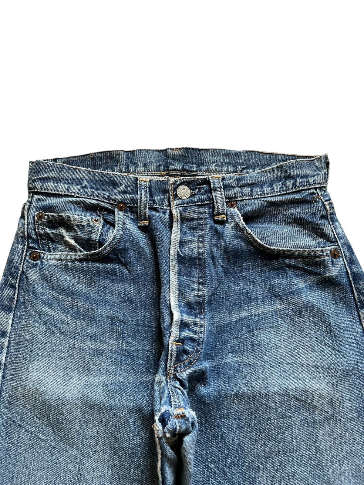 Levi's True Vintage 60s Levis 501 Selvedge Bartacks Jeans Button 6 Size US 28 / EU 44 - 6 Thumbnail