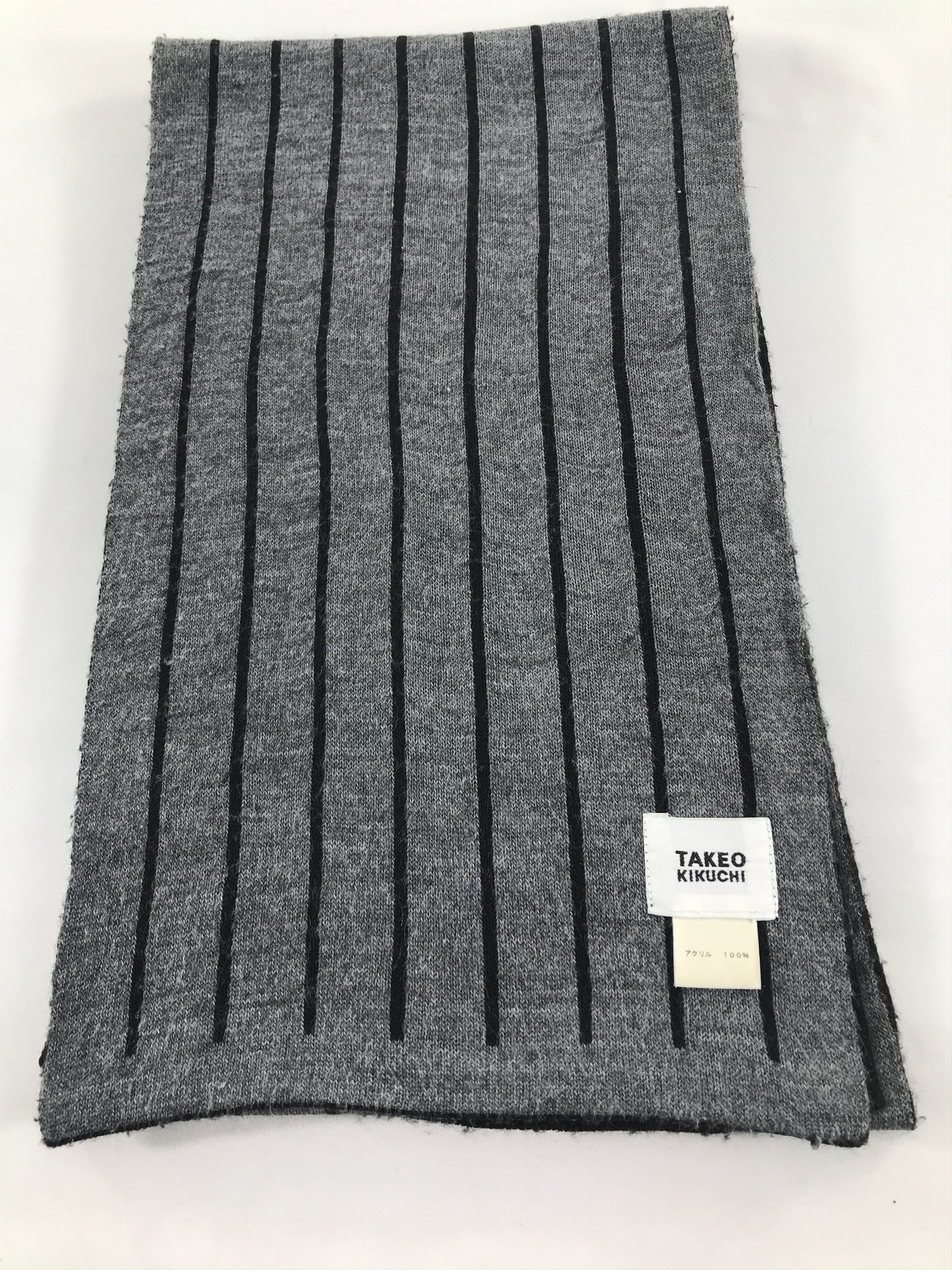 Takeo Kikuchi Takeo Kikuchi Striped Scarf Muffler Neck Warmer V219 Size ONE SIZE - 2 Thumbnail