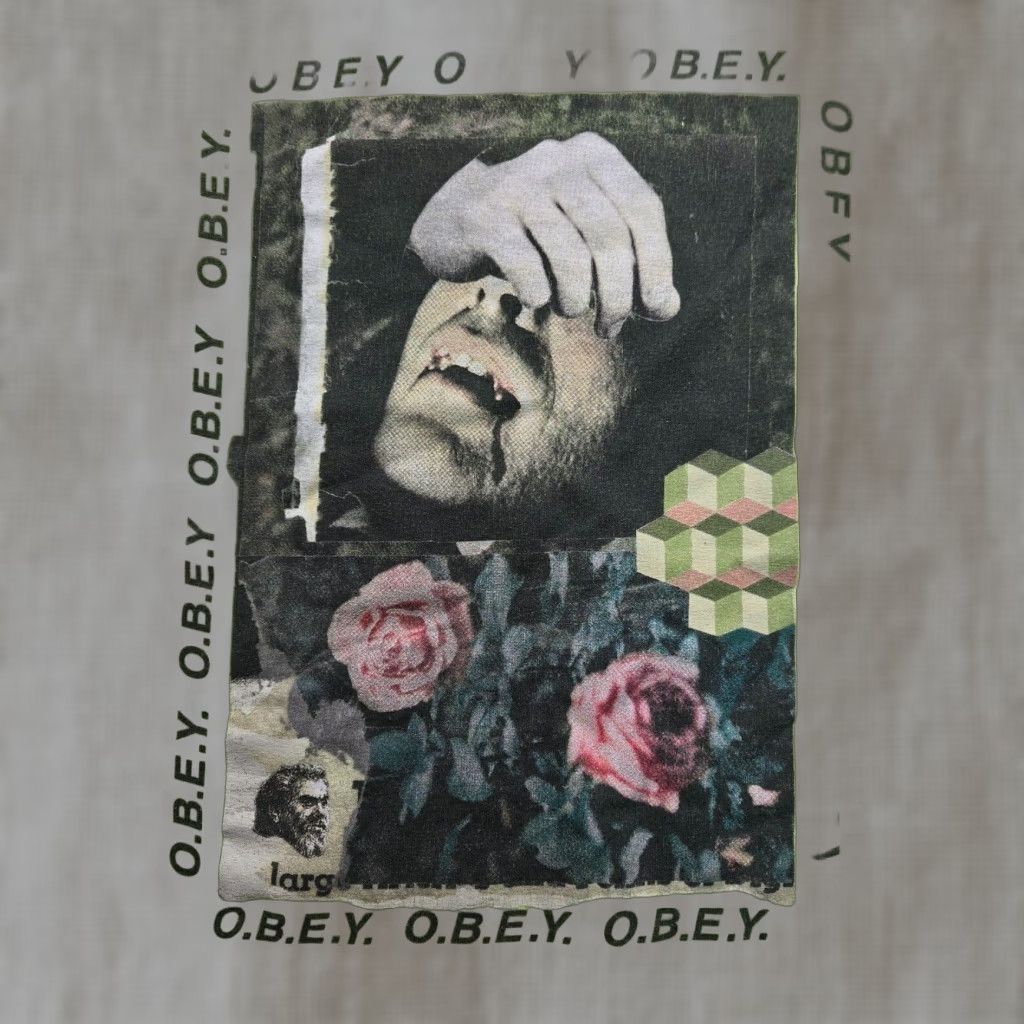 Obey OBEY Men's Yellow Graphic T-Shirt Crew Neck Short Sleeve Large Size US L / EU 52-54 / 3 - 1 Thumbnail