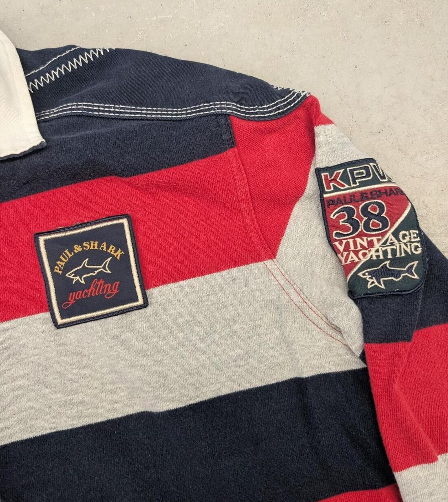 Other Y2K Pull and Shark Vintage Yachting Club Rugby Polo Shirt Size US L / EU 52-54 / 3 - 2 Thumbnail