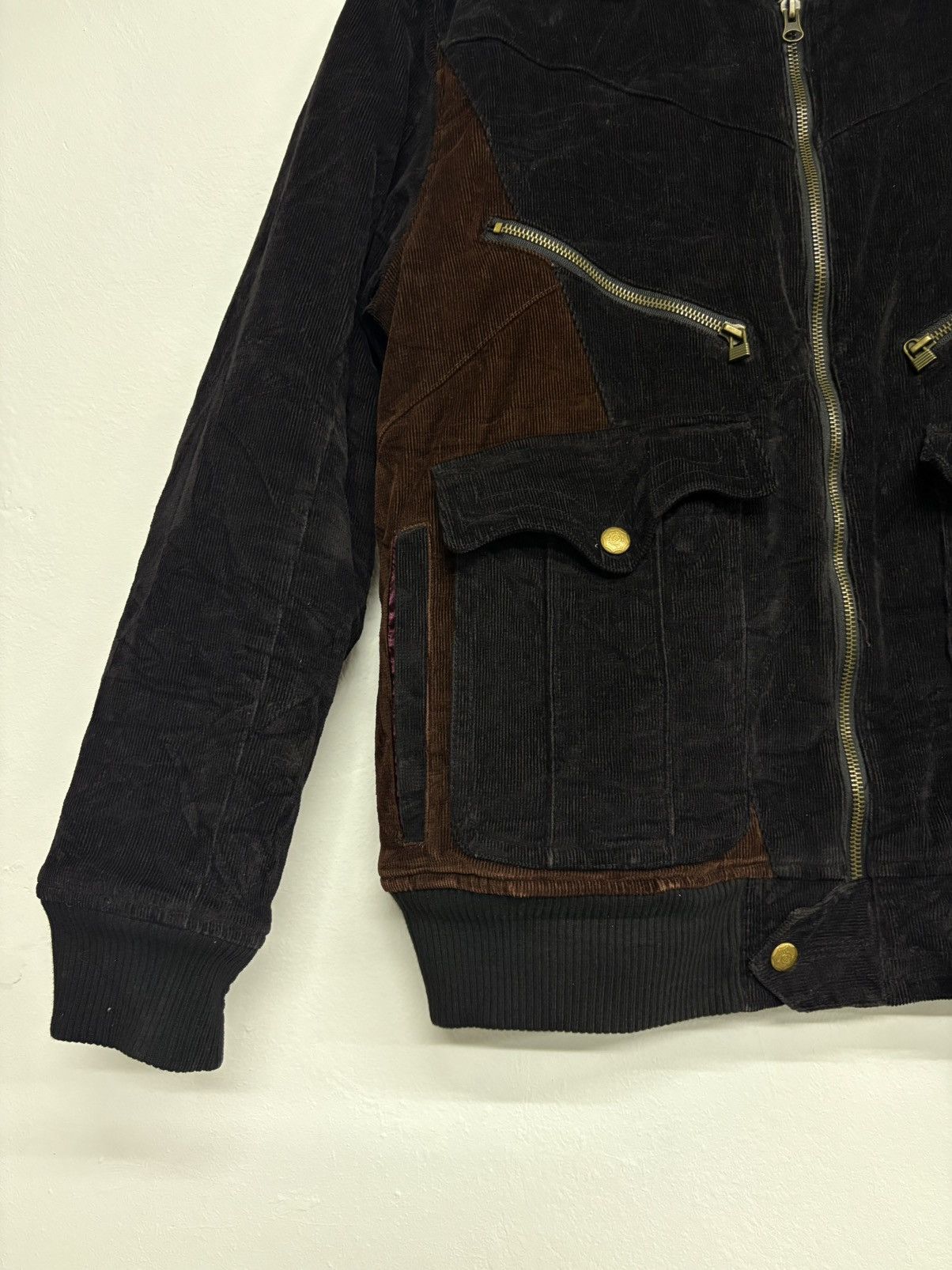 14th Addiction AMP Manydope Corduroy Bomber Issey Miyake Patchwork Style Size US M / EU 48-50 / 2 - 14 Thumbnail