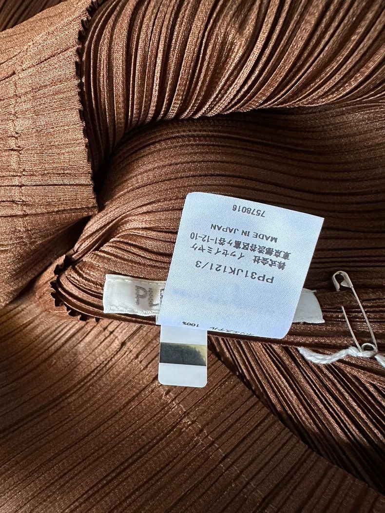 Issey Miyake Issey Miyake size:3 Brown pleated top Size XS / US 0-2 / IT 36-38 - 5 Thumbnail