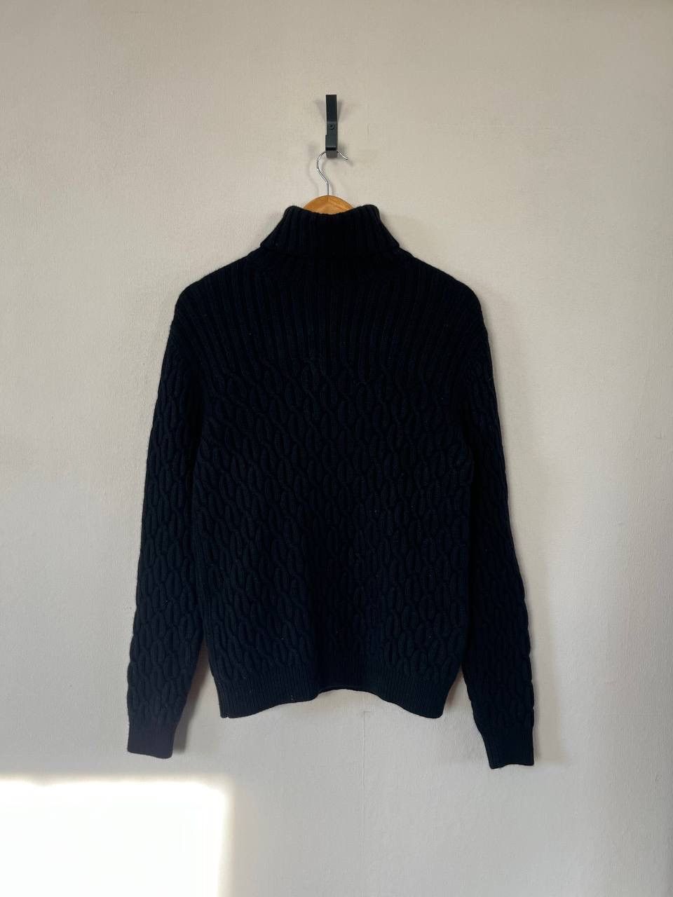 Iris von Arnim Iris von Arnim Cashmere Black Ribbed Turtleneck Sweater Size S / US 4 / IT 40 - 2 Thumbnail