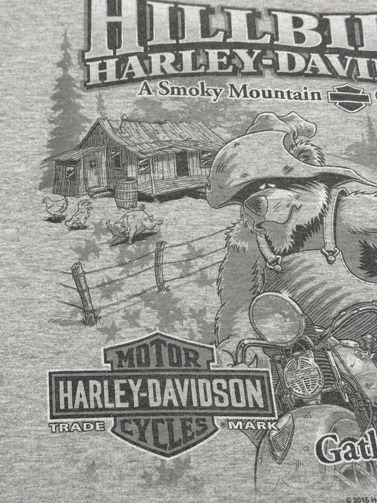 Harley Davidson Vintage Harley Davidson Hillbilly Gatlinburg, TN Pocket Tee Size US XXL / EU 58 / 5 - 8 Thumbnail