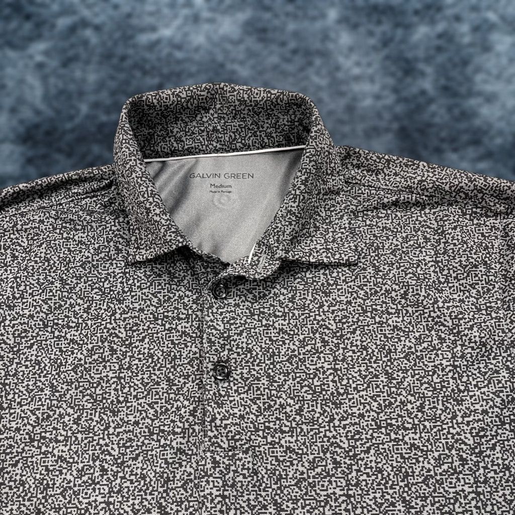 Galvin Green Galvin Green Polo Shirt Mens M Gray PixelSuttle Golf Stretch Portugal Polo Short Sleeve Regular Size US M / EU 48-50 / 2 - 1 Thumbnail