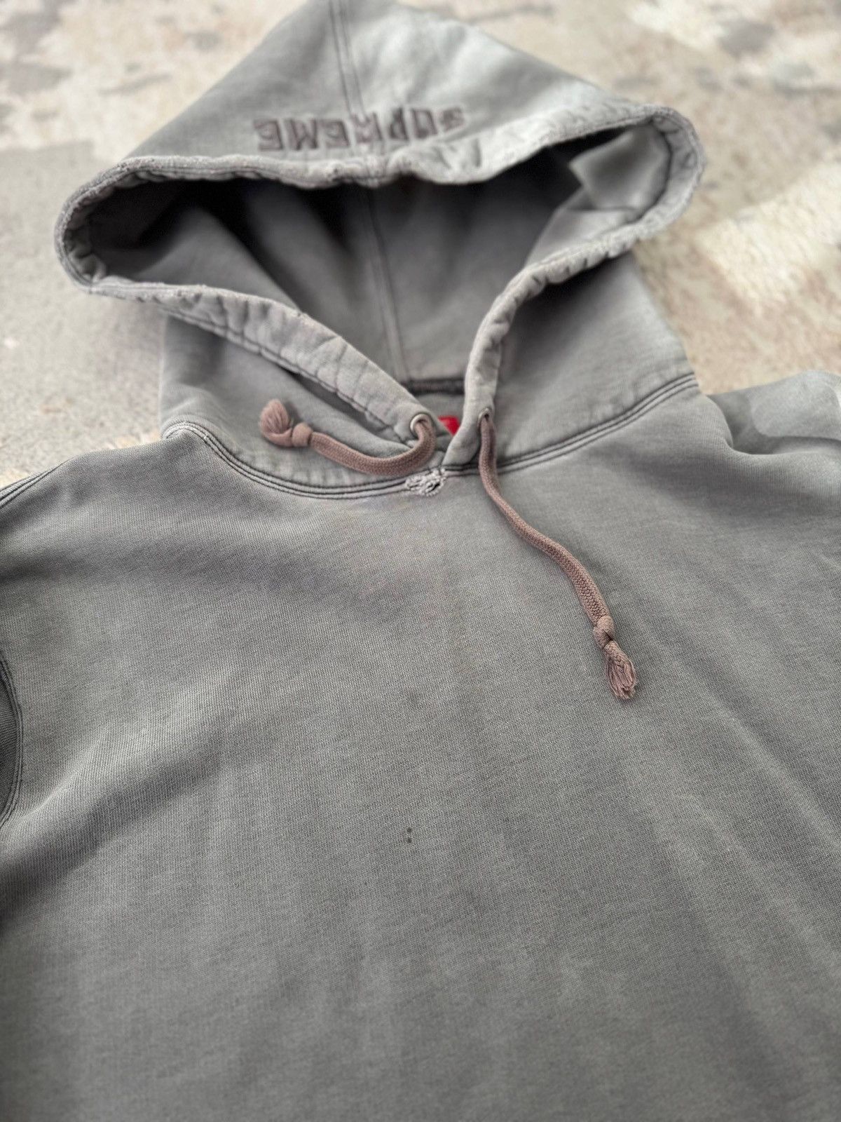 Supreme Supreme hoodie M cotton gray plain 18SS overdyed hoodie Size US M / EU 48-50 / 2 - 10 Thumbnail