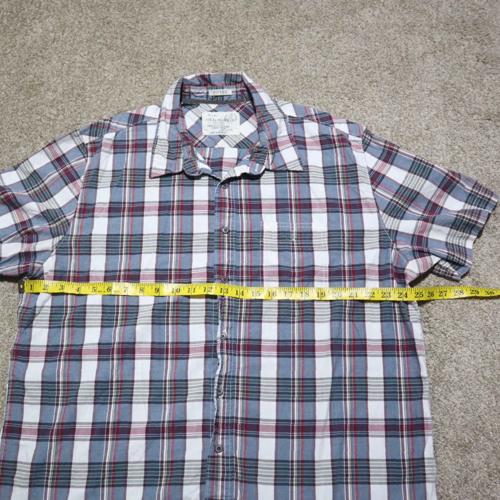 Old Navy Old Navy Shirt Men's 2XL Plaid Long Sleeve Button-Up Multicolor Cotton Blend 2000s 2XL Mens Shirt Size US XXL / EU 58 / 5 - 4 Thumbnail