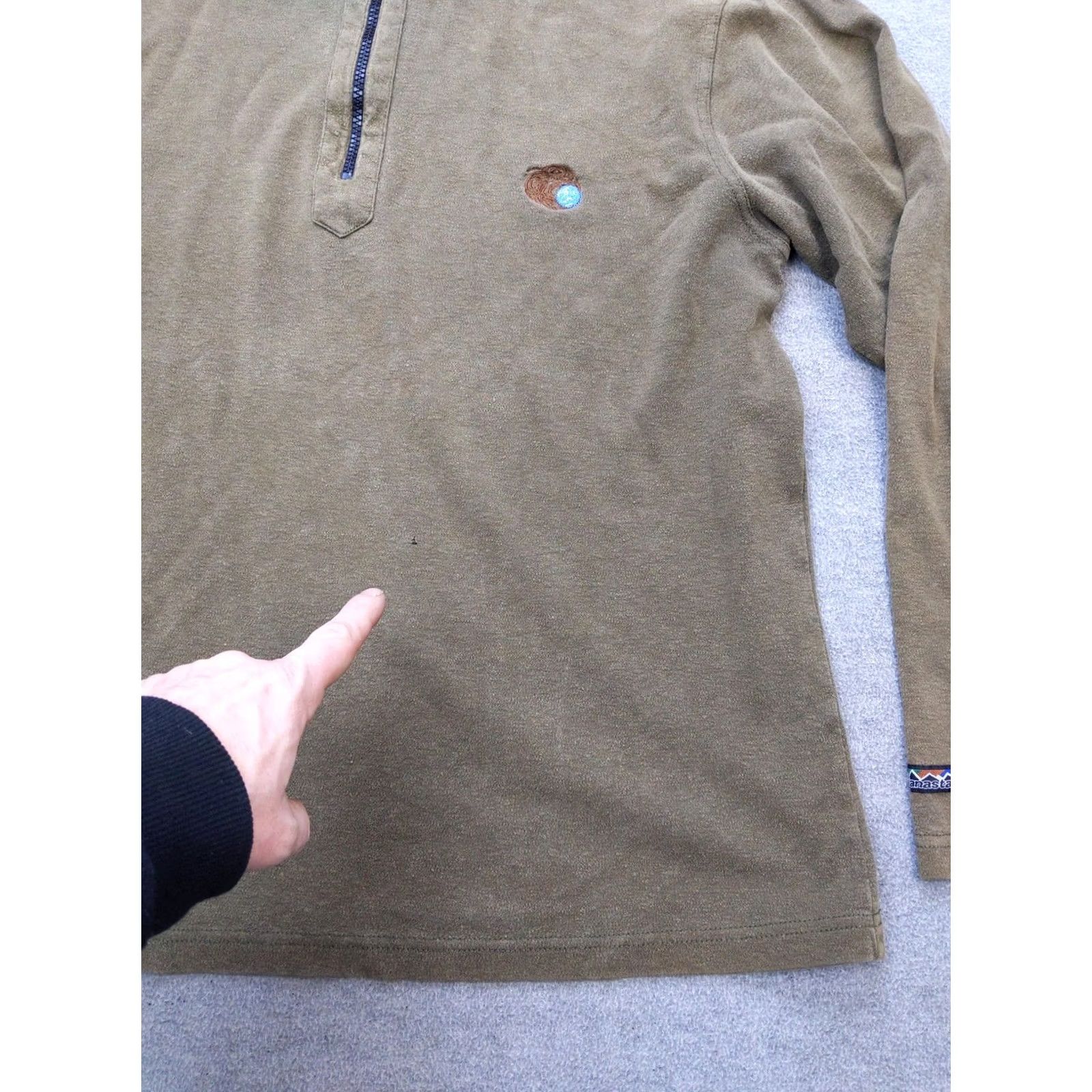 Manastash Manastash Sweater Mens Large Green 1/4 Zip Mock Neck Pullover Hemp Cotton Knit Pullover Knit Shirt Size US L / EU 52-54 / 3 - 2 Thumbnail