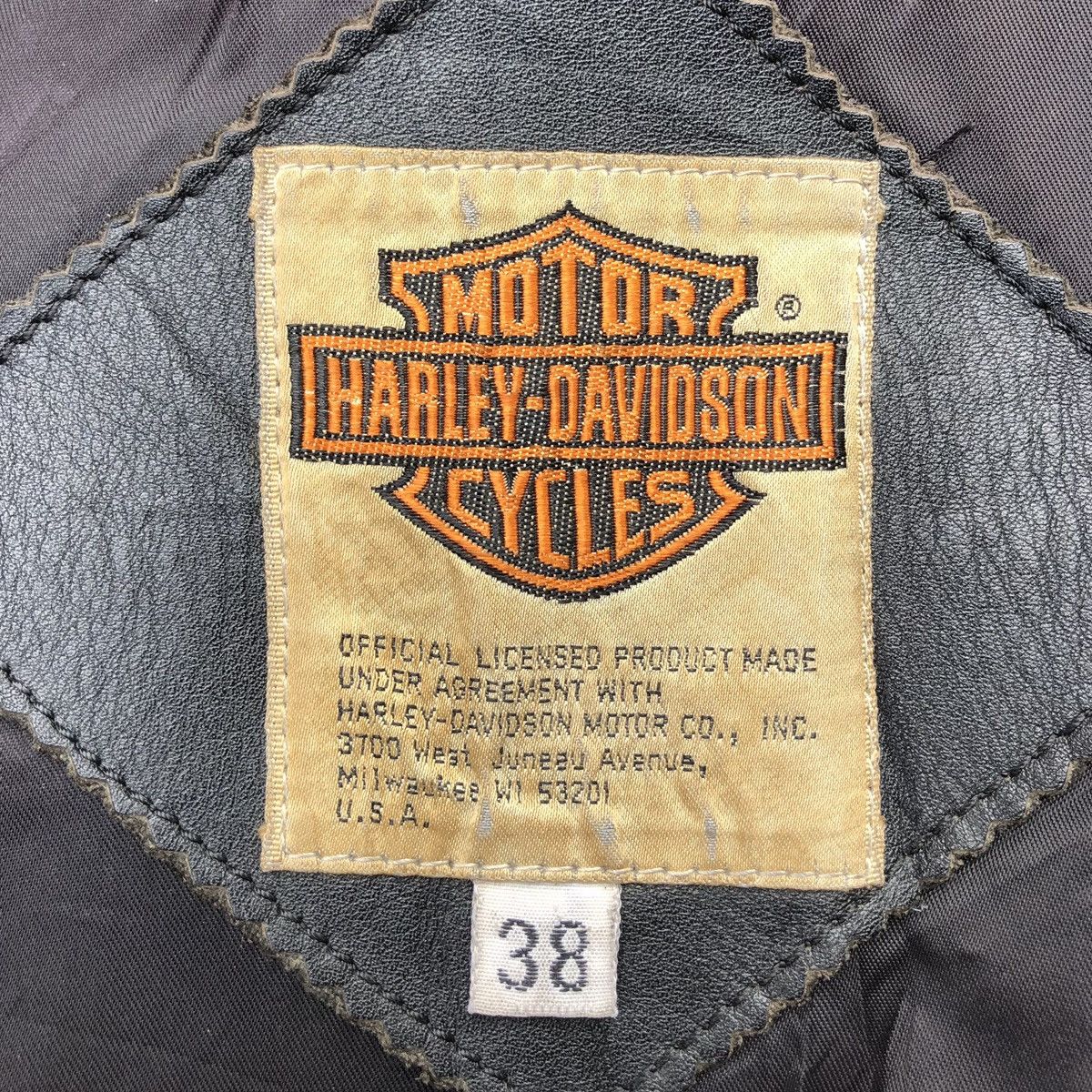 Harley Davidson Vintage HARLEY DAVIDSON LEATHER FLIGHT BOMBER JACKET Size US M / EU 48-50 / 2 - 18 Thumbnail