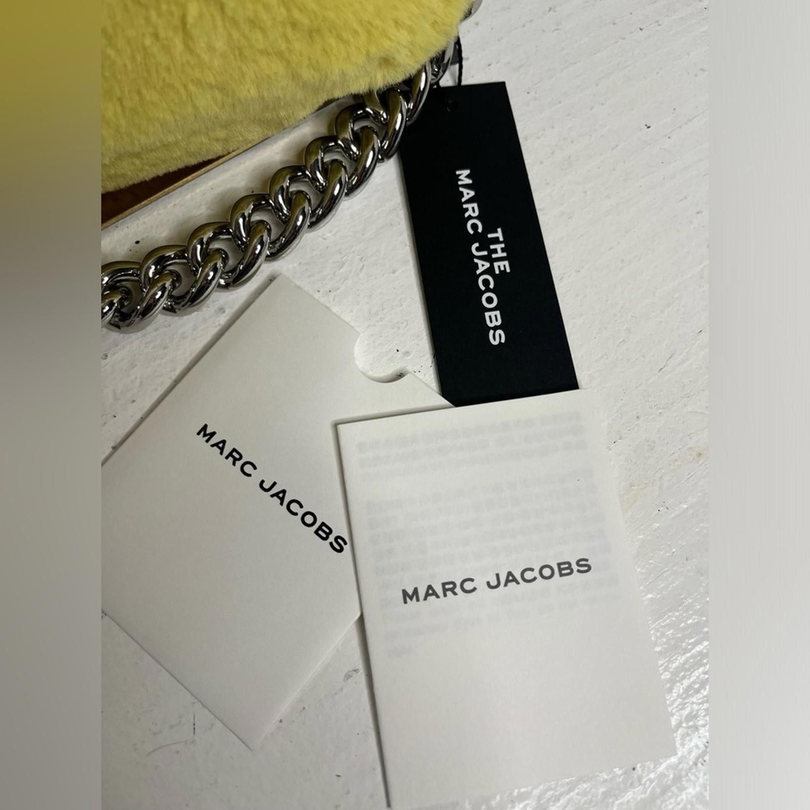 Marc Jacobs Marc Jacobs Stylish Yellow Faux Fur Bag with Chain Strap NWT Size ONE SIZE - 9 Thumbnail