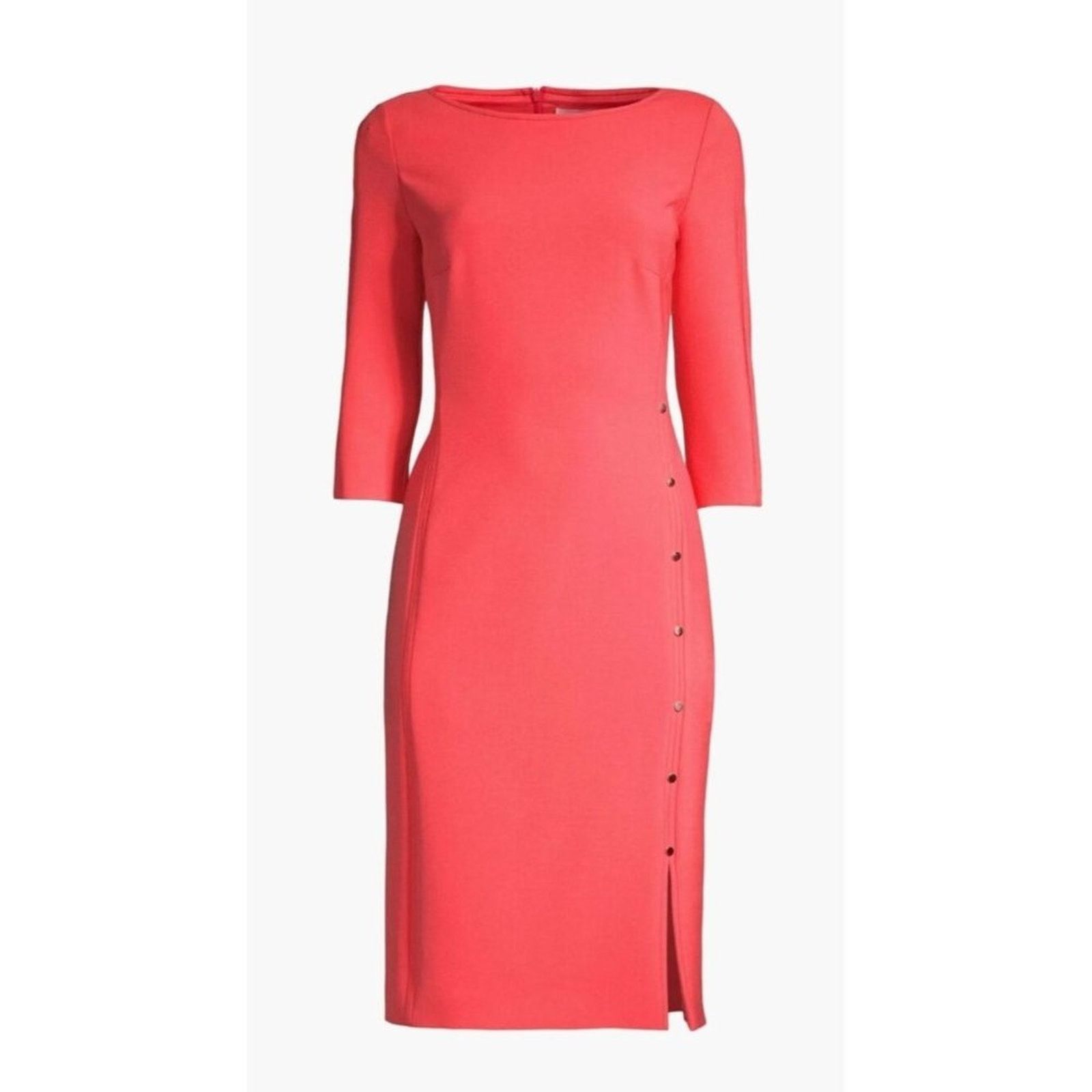 HUGO BOSS Bright Pink DIKENA Ponte Knit Sheath Dress 8