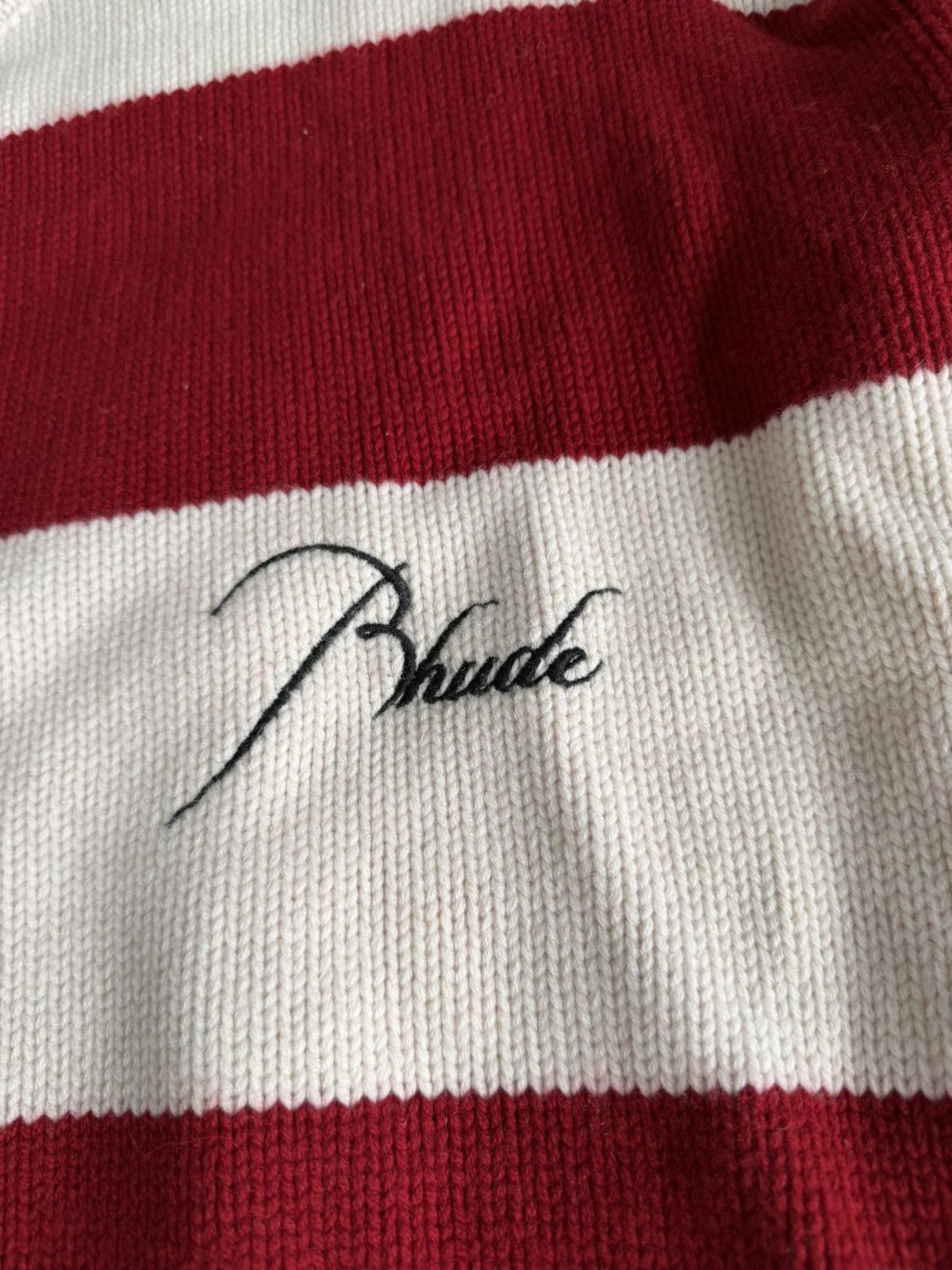 Rhude Rhude Red and Cream Knitted Sweater Size US L / EU 52-54 / 3 - 3 Thumbnail