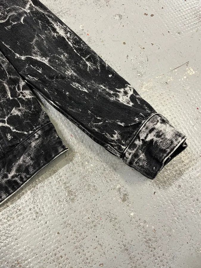 Saint Laurent Paris Saint Laurent Marbled Effect Black Denim Tie Dye Jacket Size US S / EU 44-46 / 1 - 6 Thumbnail