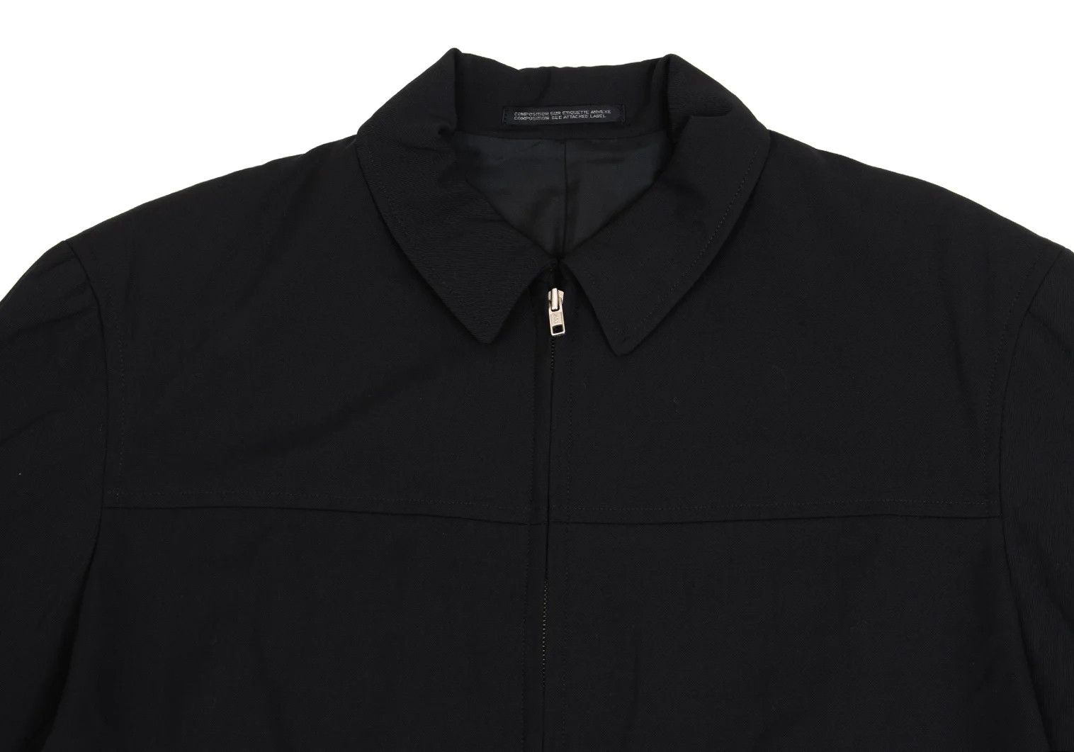 Yohji Yamamoto Yohji Yamamoto Wool Gabardine Jacket Black M Size US M / EU 48-50 / 2 - 2 Thumbnail