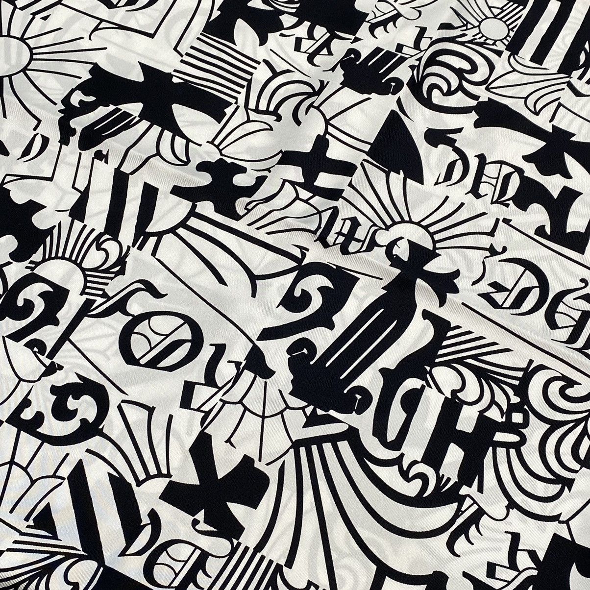 Chrome Hearts Chrome Hearts CH All over Print Silk Scarf black/white Size ONE SIZE - 2 Thumbnail