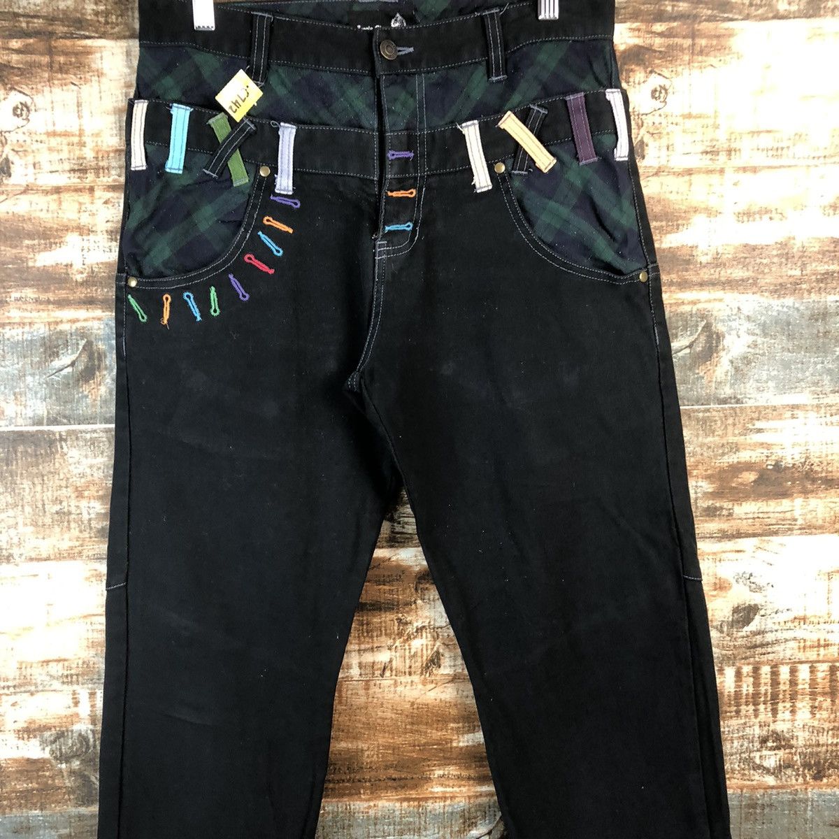 Japanese Brand DL Jungle Strom double waist rapper hip hop Pants #C742 Size US 30 / EU 46 - 5 Thumbnail