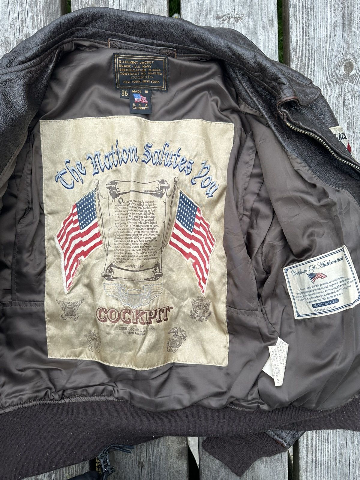 Cockpit USA Cockpit Forrestal Carrier Pilot’s Vietnam flight jacket USA Size US S / EU 44-46 / 1 - 2 Thumbnail