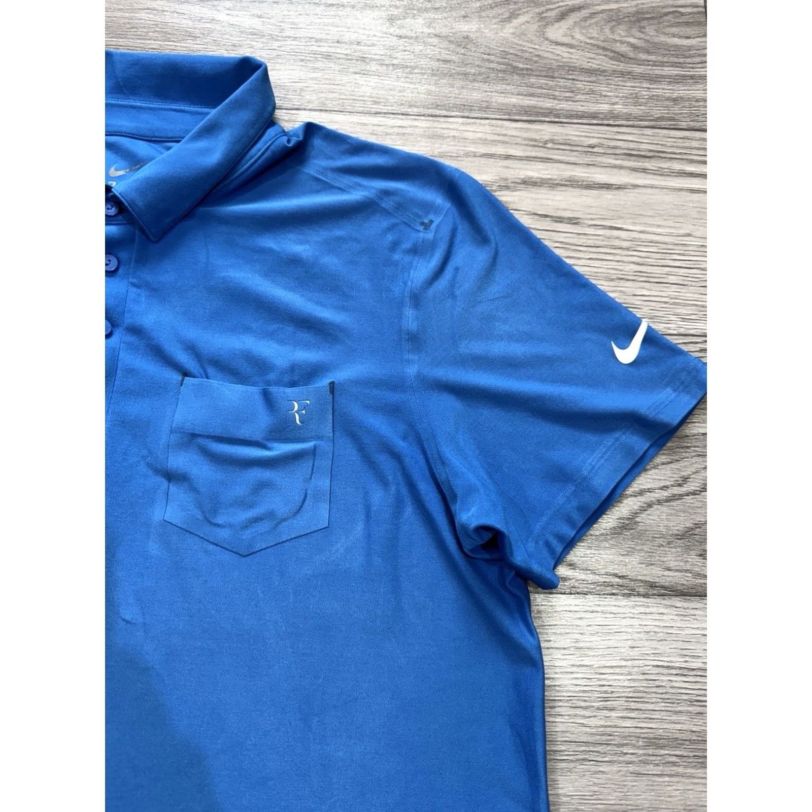 Nike Nike Roger Federer RF 2012 Madrid Tennis Polo Shirt Sz L Blue Mens Shirt Medium? Size US L / EU 52-54 / 3 - 6 Thumbnail