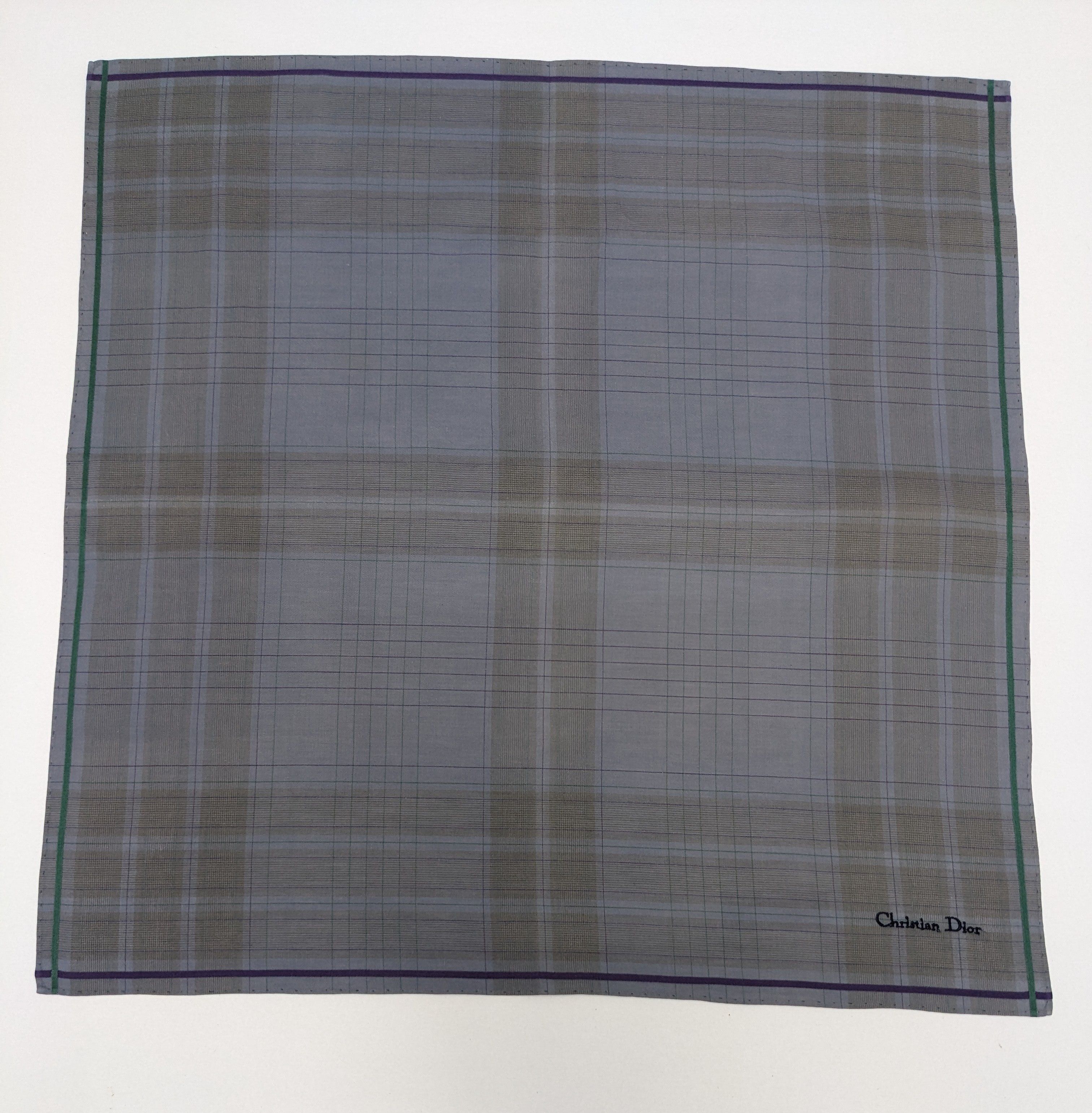 Christian Dior Monsieur Vintage Christian Dior Plaid Check Handkerchief Size ONE SIZE - 3 Thumbnail