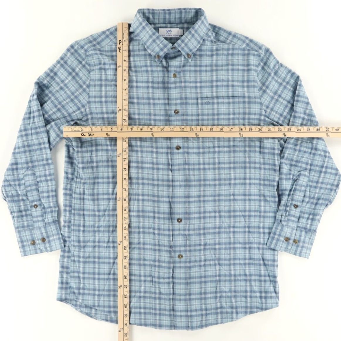 Southern Tide VINTAGE Southern Tide Shirt Lakewood Flannel Stretch Plaid Button Down Blue Men L Size US L / EU 52-54 / 3 - 3 Thumbnail