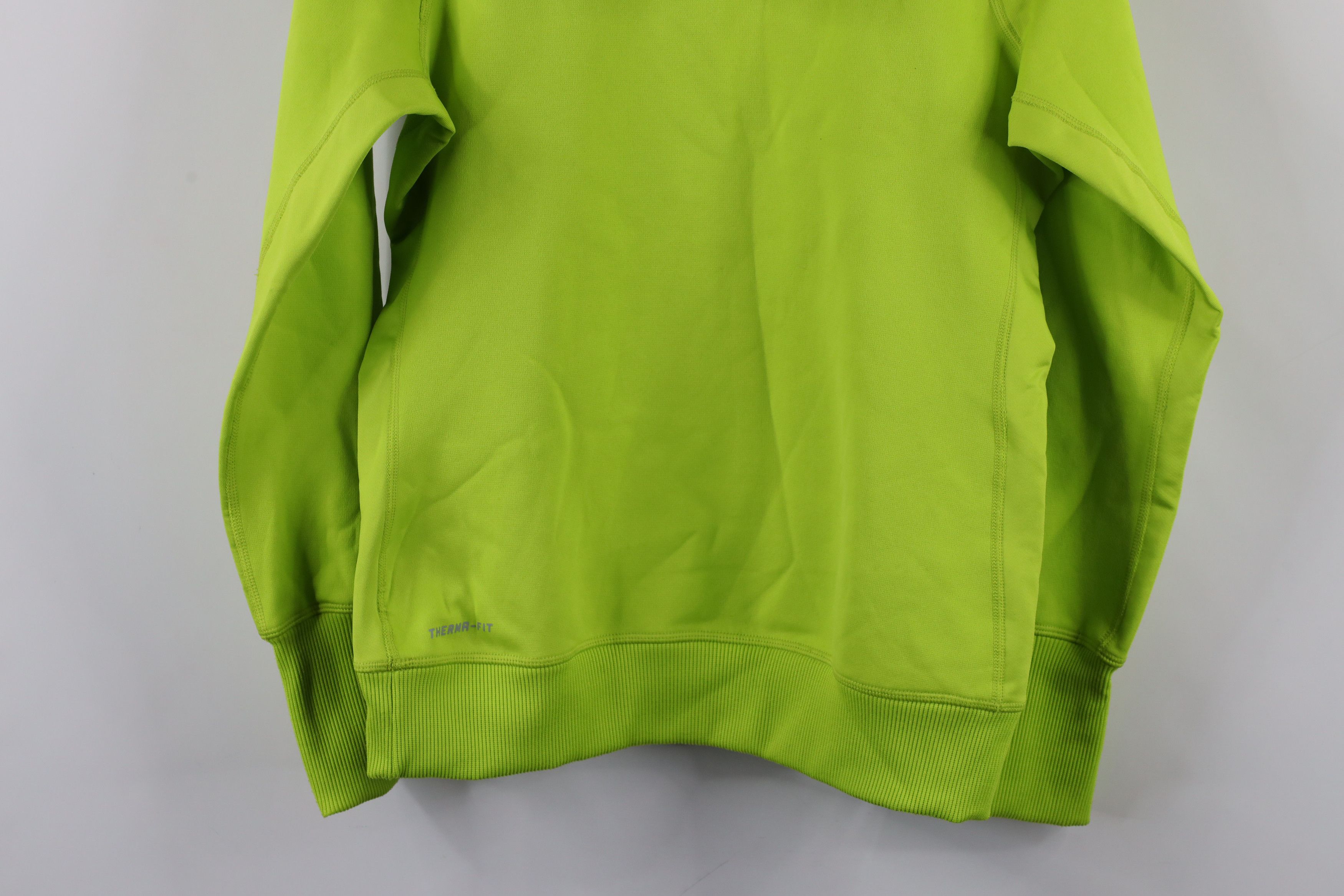 Nike × Vintage Vintage Y2K Nike Scott Mini Swoosh Fleece Lined Hoodie Lime Size M / US 6-8 / IT 42-44 - 14 Thumbnail