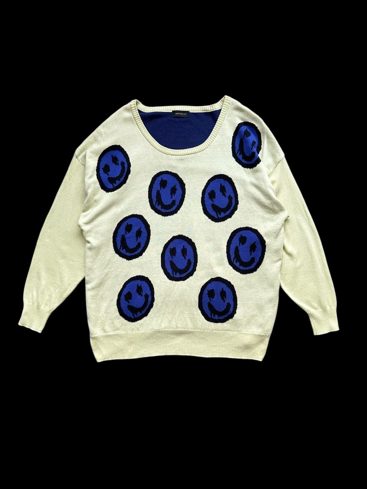 Hysteric Glamour 00's World Wide Love scary smiley knitted sweater Size US L / EU 52-54 / 3 - 1 Thumbnail