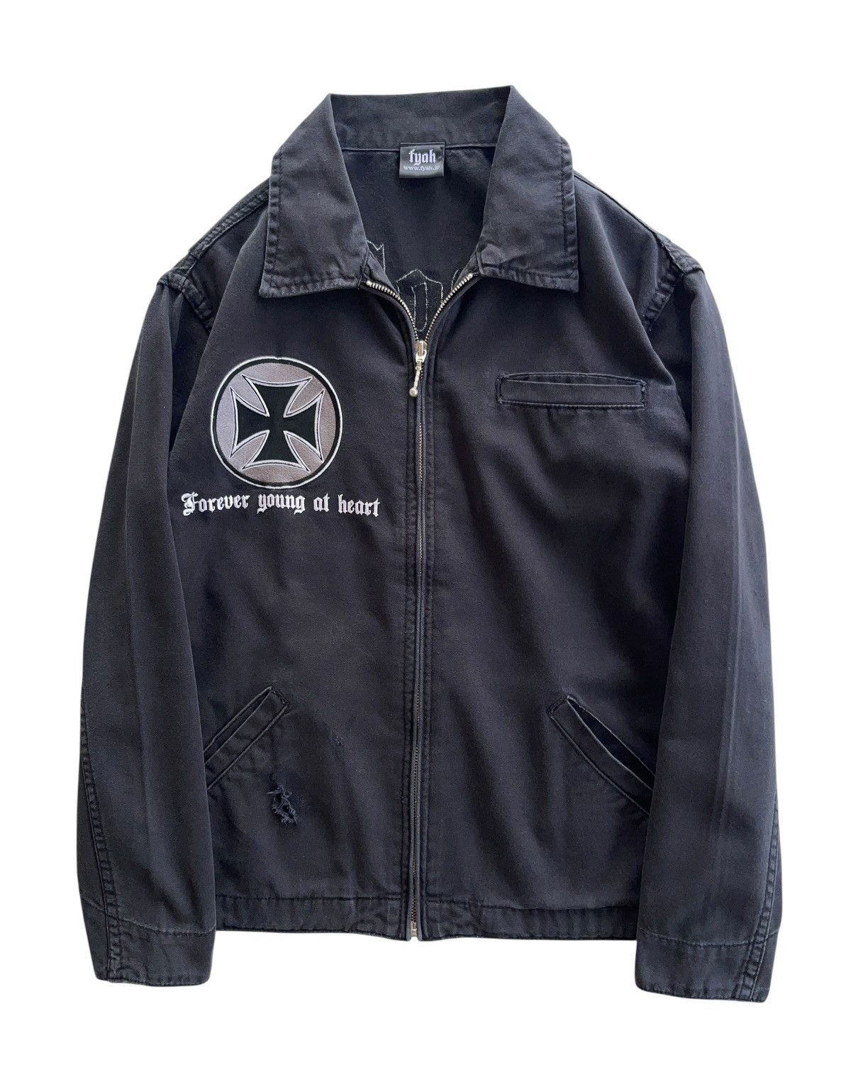Japanese Brand FYAH Choppers Workers Sunfaded Jacket Size US S / EU 44-46 / 1 - 1 Thumbnail