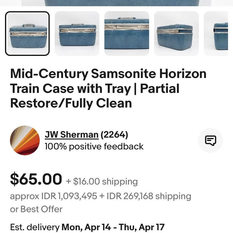 Samsonite × Vintage Mid-Century Samsonite Horizon Silhoutte Suitcase Briefcase Size ONE SIZE - 18 Thumbnail