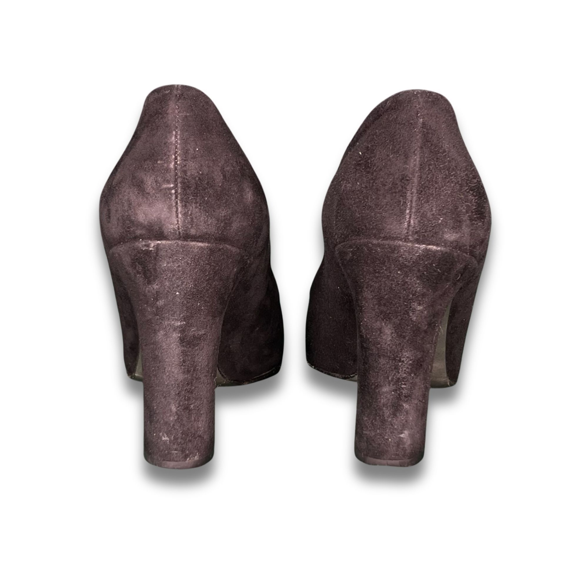 Dolce & Gabbana Dolce & Gabbana Black Suede Peep-Toe Platform Heels With Leo Size US 7 / IT 37 - 7 Thumbnail
